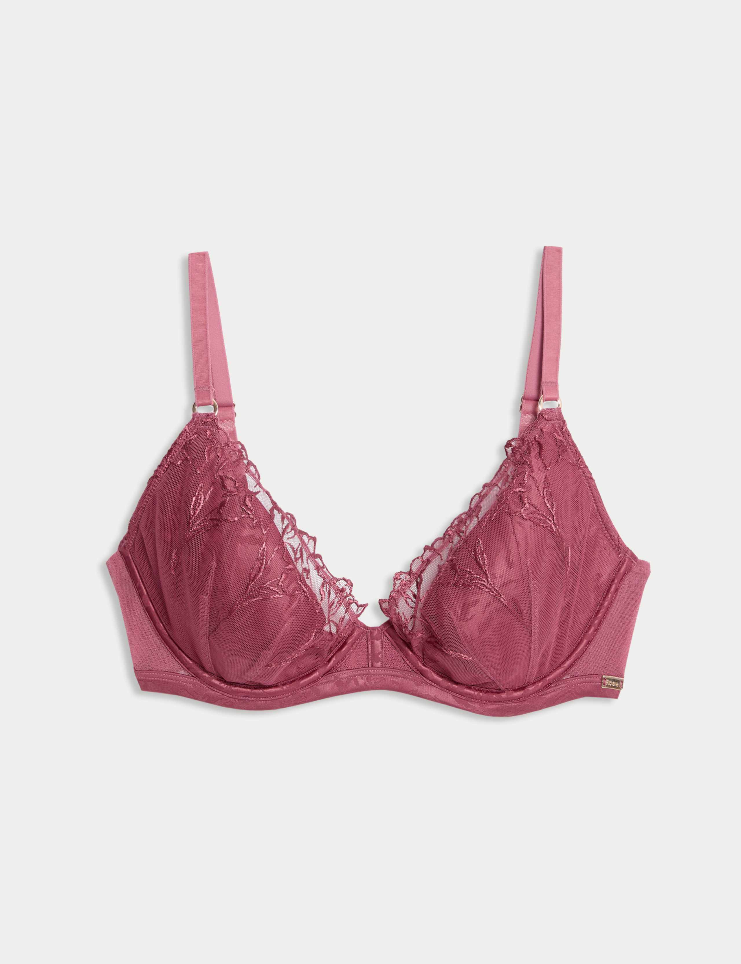 Lisianthus Embroidery Wired Plunge Bra A-E 2 of 6