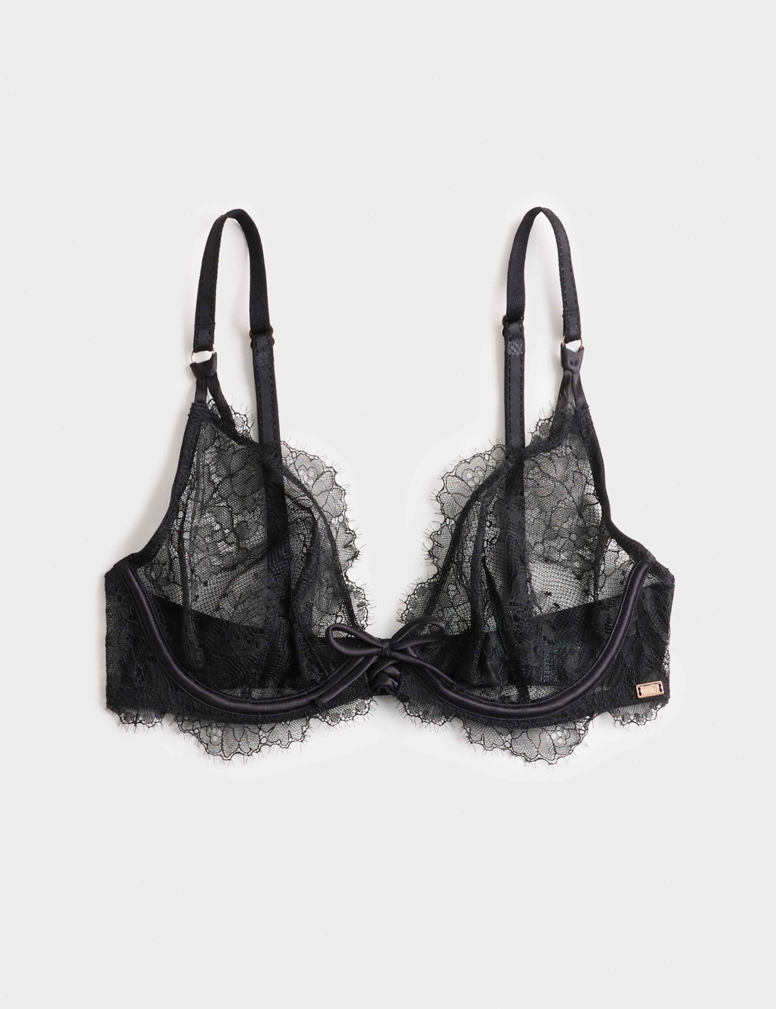 Forget Me Not Lace Wired Plunge Bra (A-E) 2 of 7