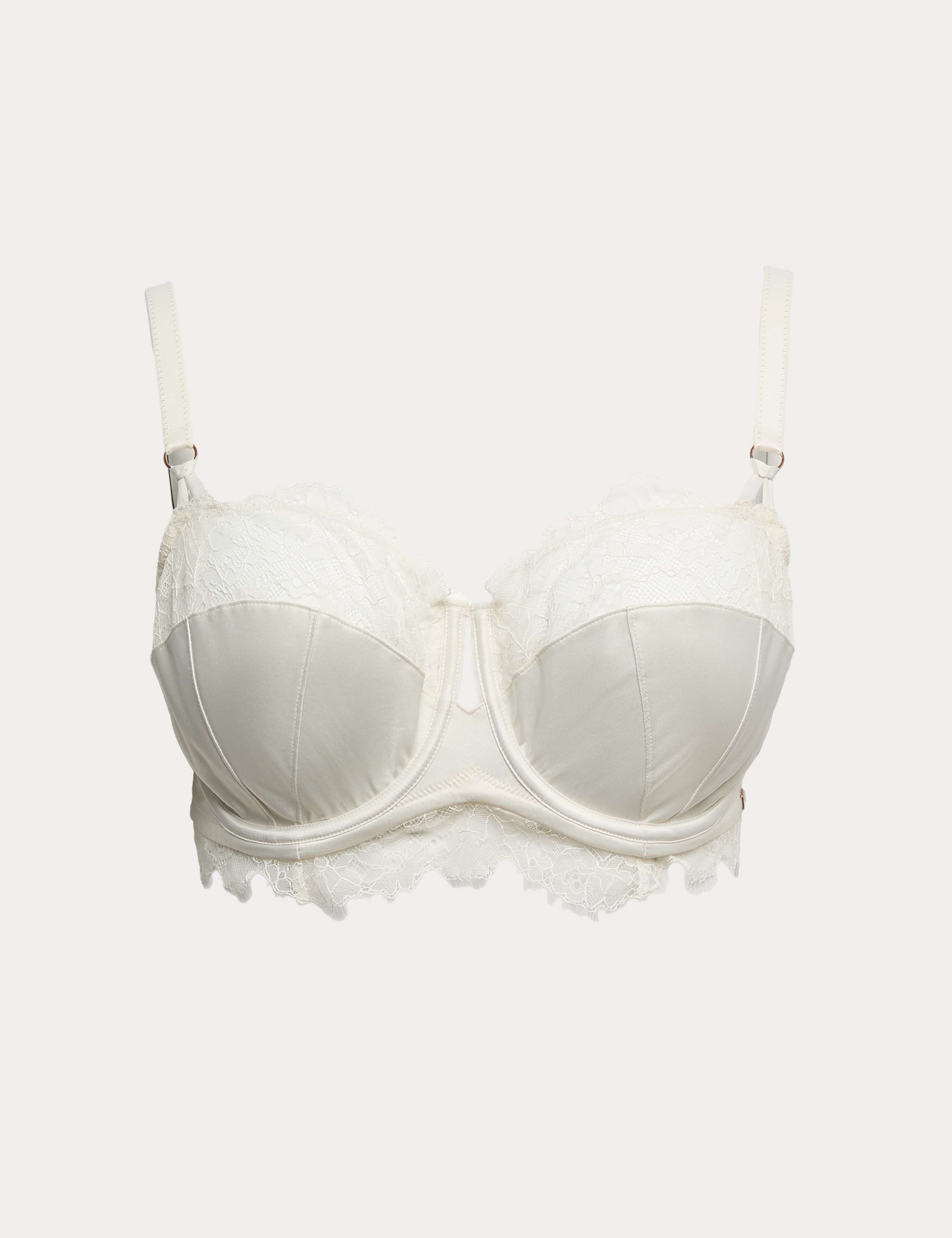 Forget Me Not Satin Wired Balcony Bra F-H 2 of 7