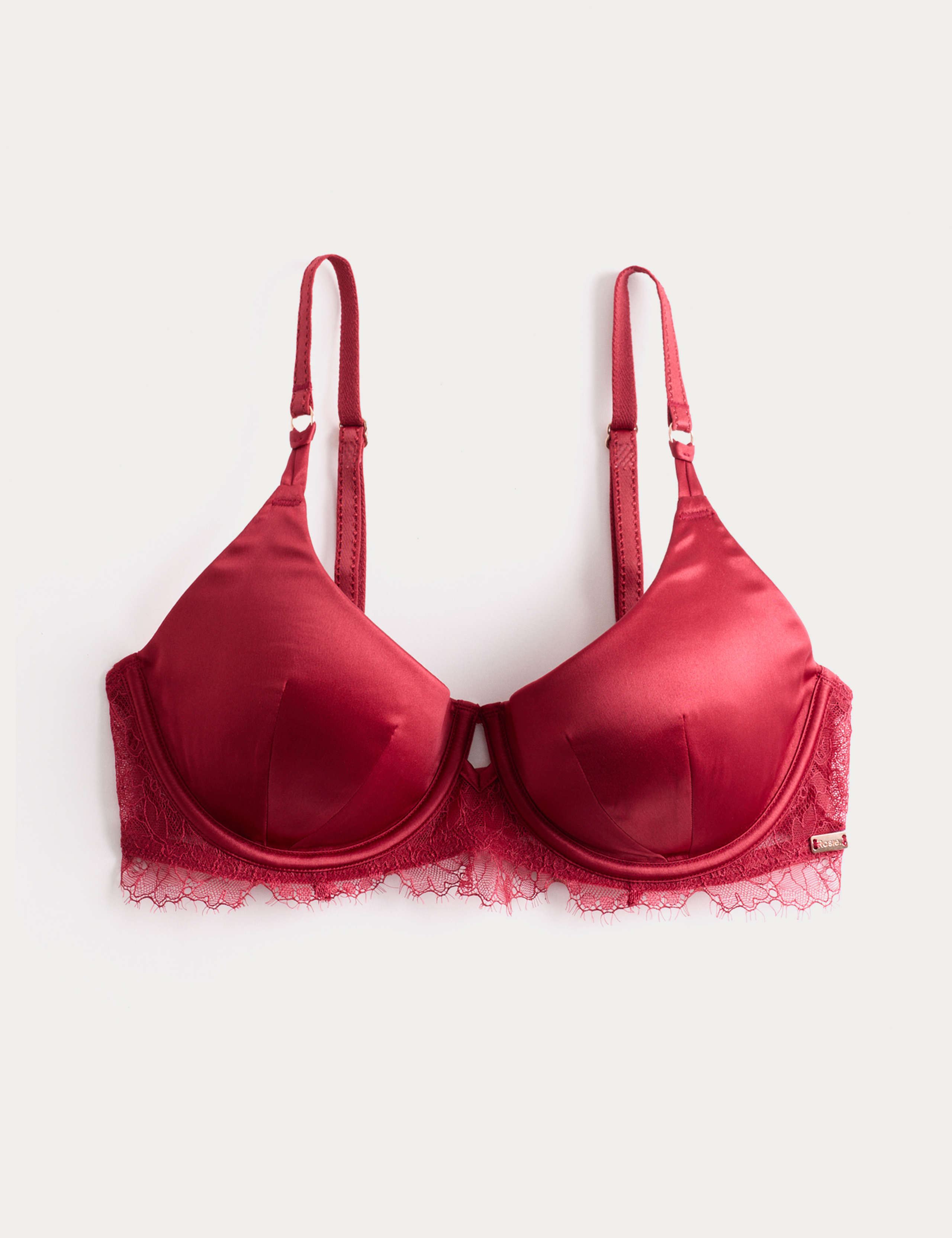 Forget Me Not Satin Wired Demi Cup Bra (A-E) 2 of 7