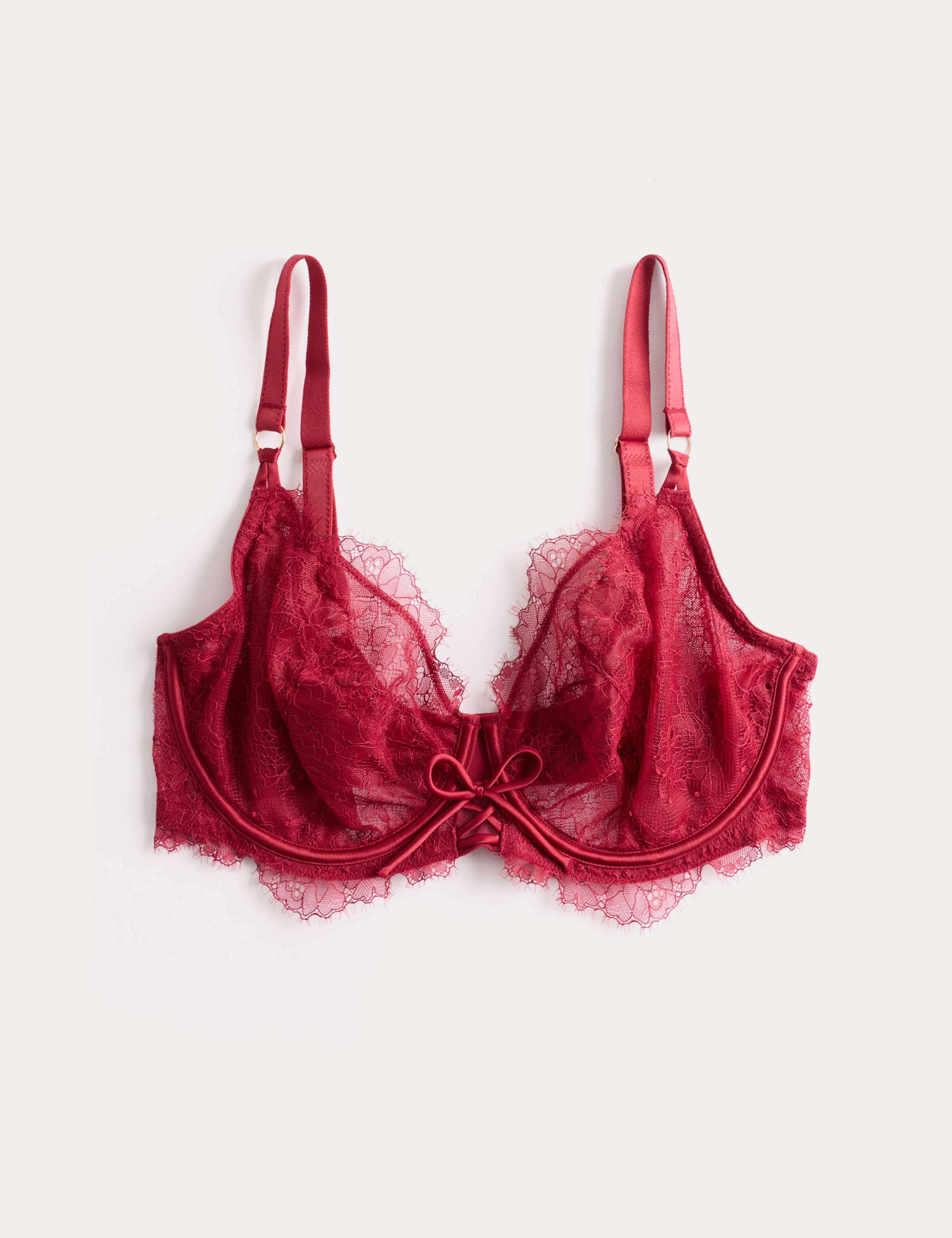 Forget Me Not Lace Wired Plunge Bra (F-H) 2 of 6