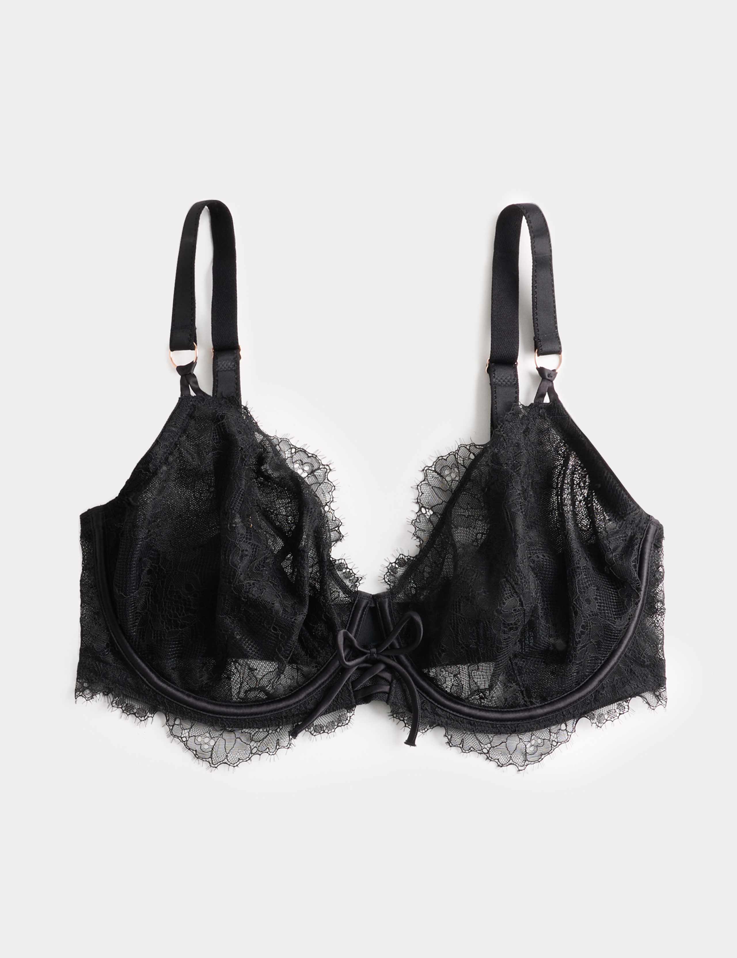 Forget Me Not Lace Wired Plunge Bra (F-H) 2 of 6