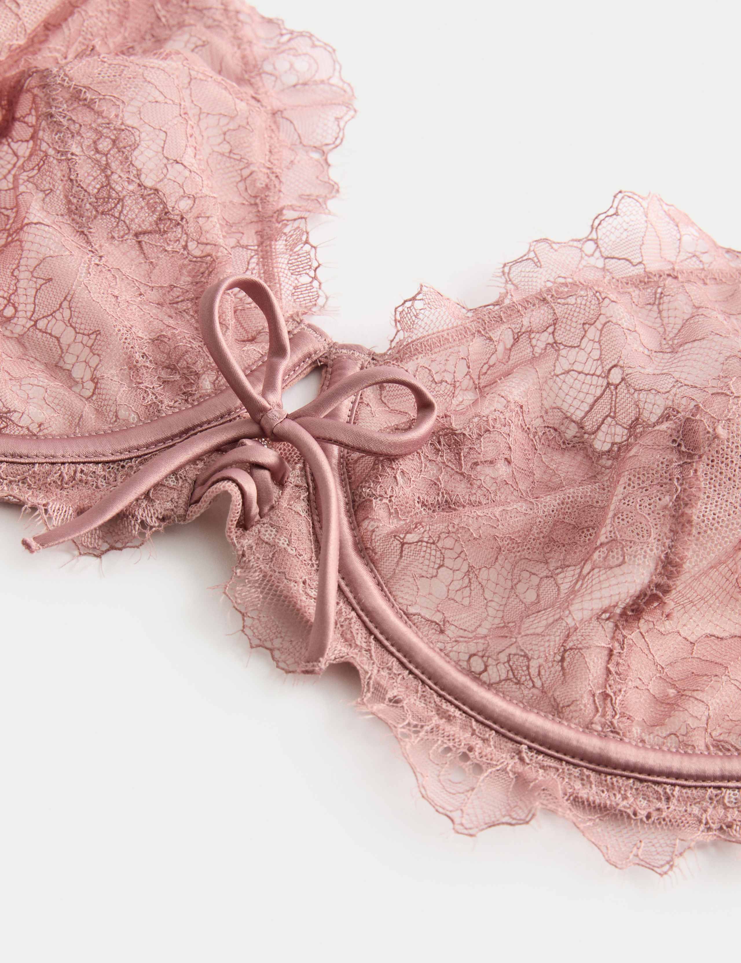 Forget Me Not Lace Wired Plunge Bra (F+) 6 of 7