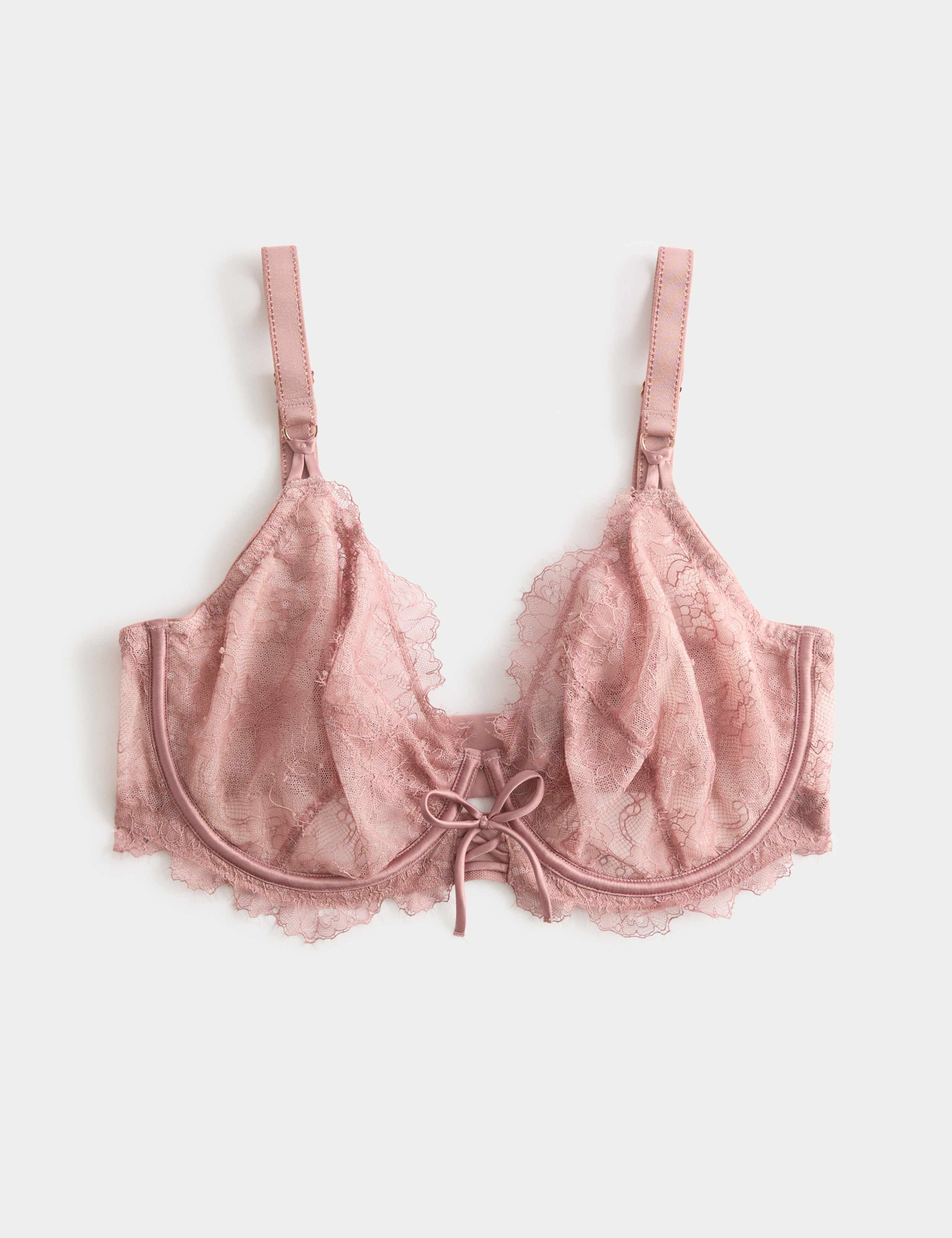 Forget Me Not Lace Wired Plunge Bra (F+) 2 of 7