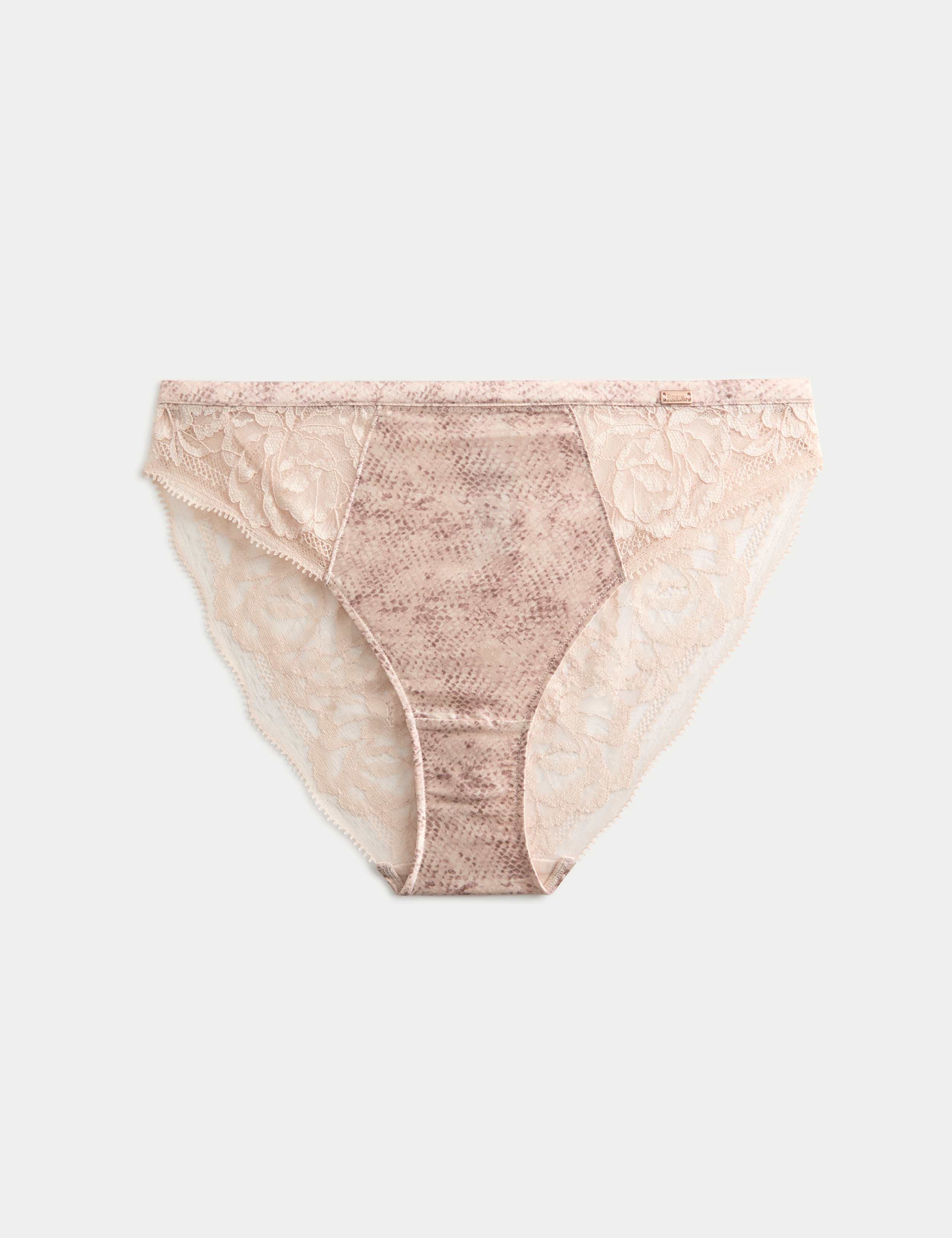 Rosalie Silk & Lace High Leg Knickers 2 of 5