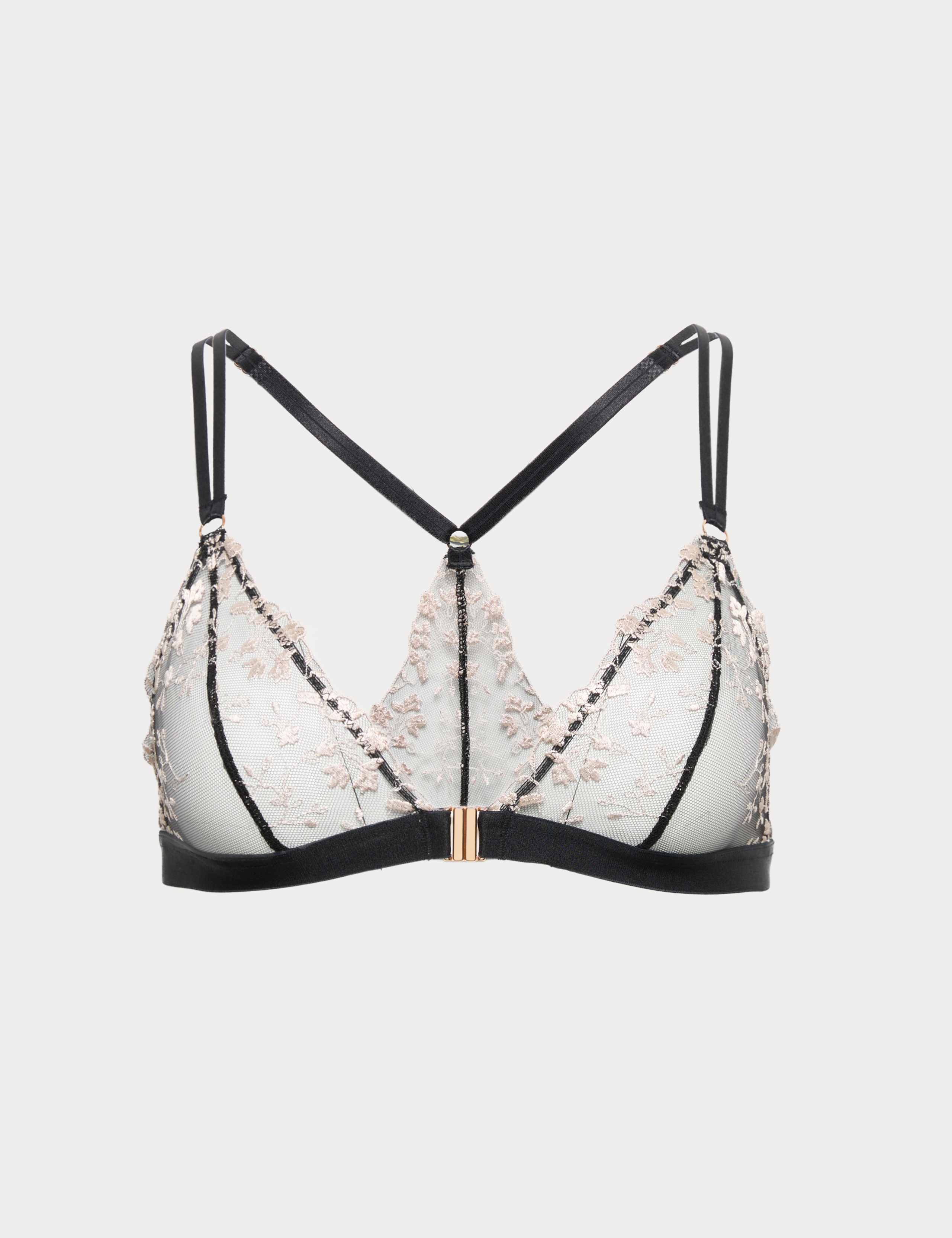 Flora Embroidered Front Fastening Bralette A-E 2 of 8