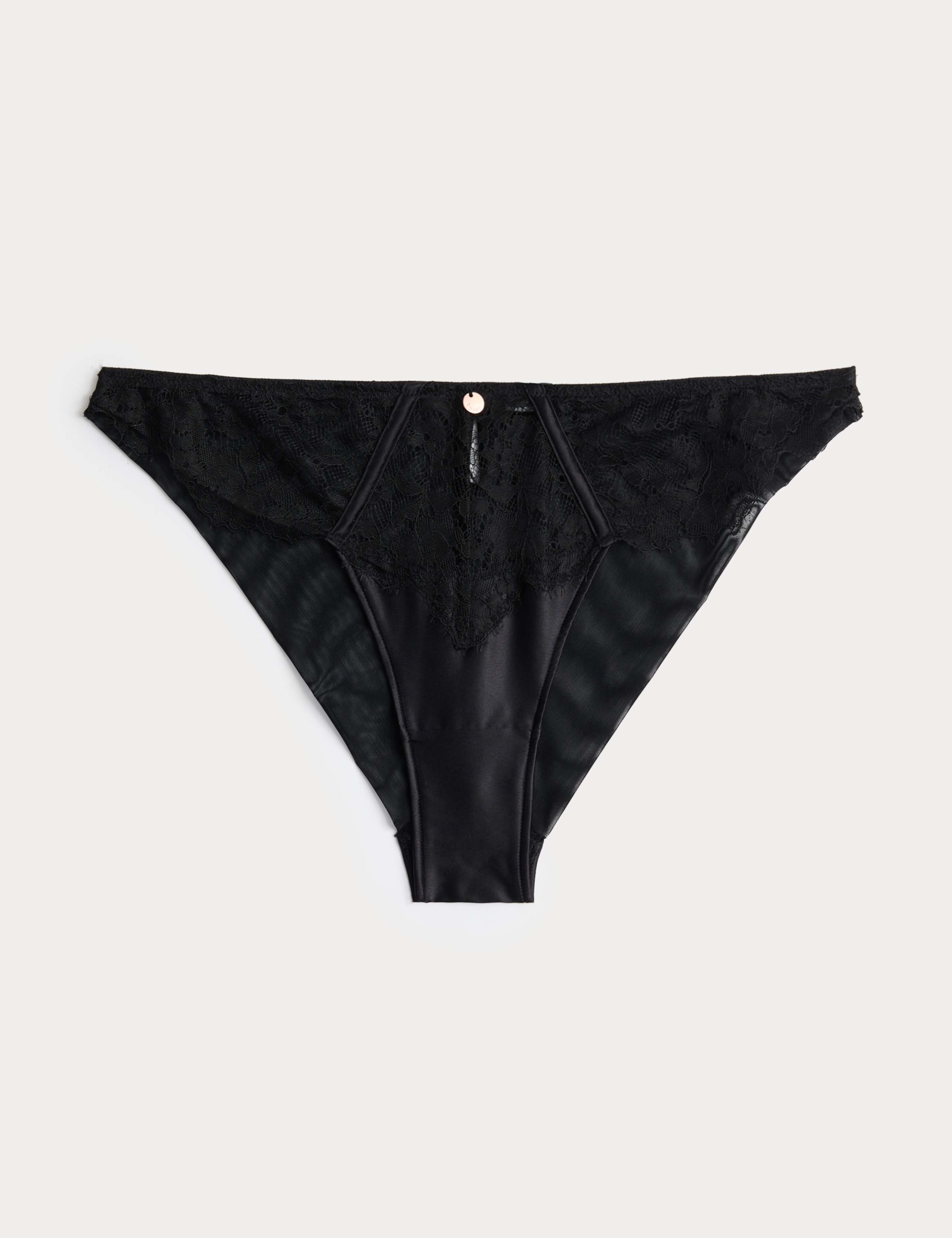 Liana Satin & Lace High Waisted Brazilian Knickers 2 of 6