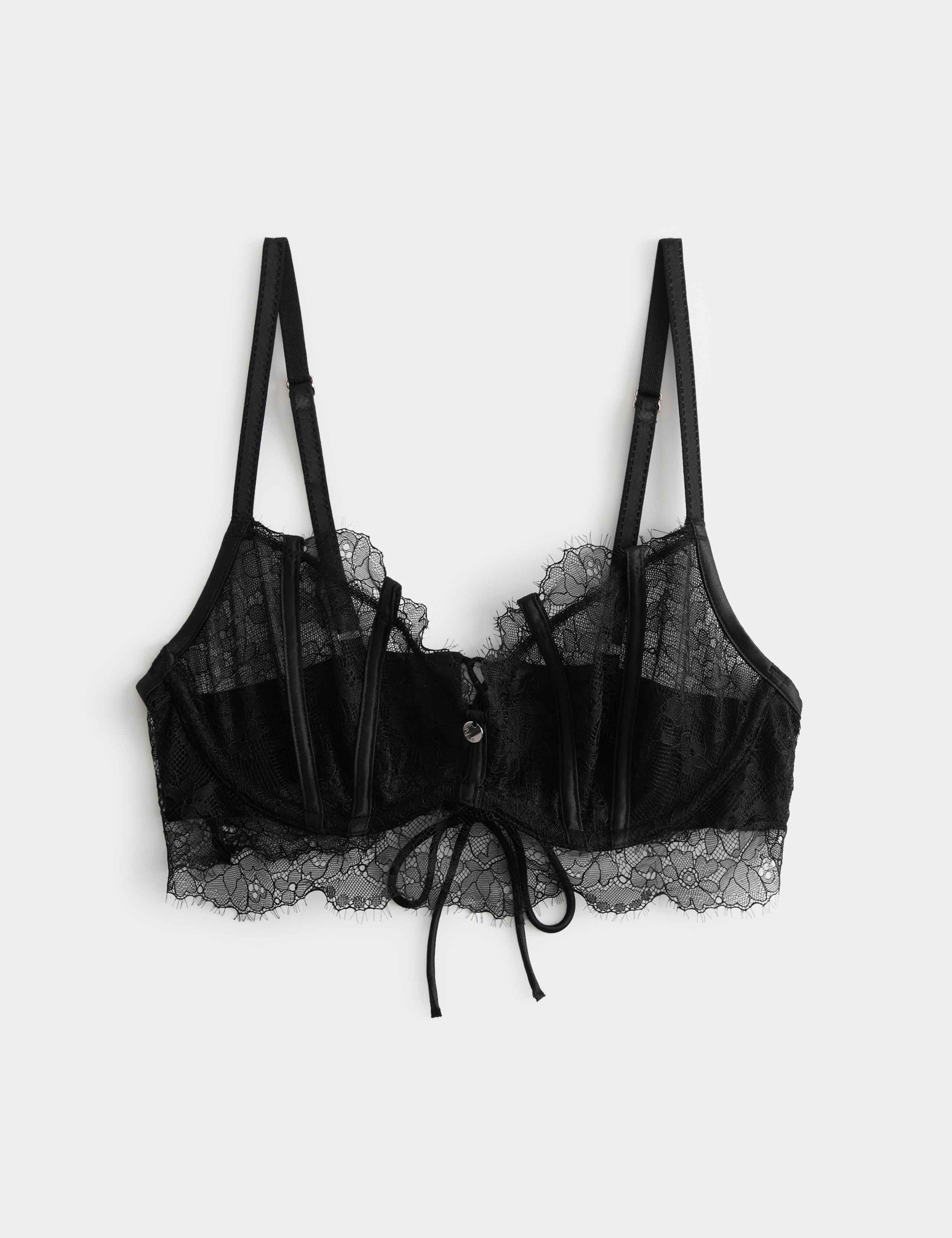 Liana Lace Wired Plunge Cami Bra A-E 2 of 9