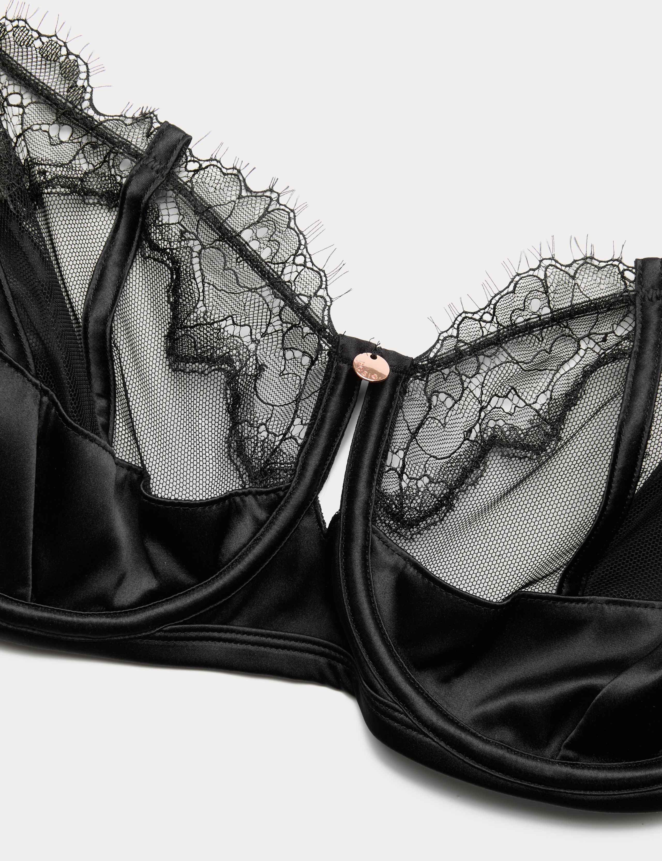 Liana Silk & Lace Wired Balcony Bra (F+) 5 of 6