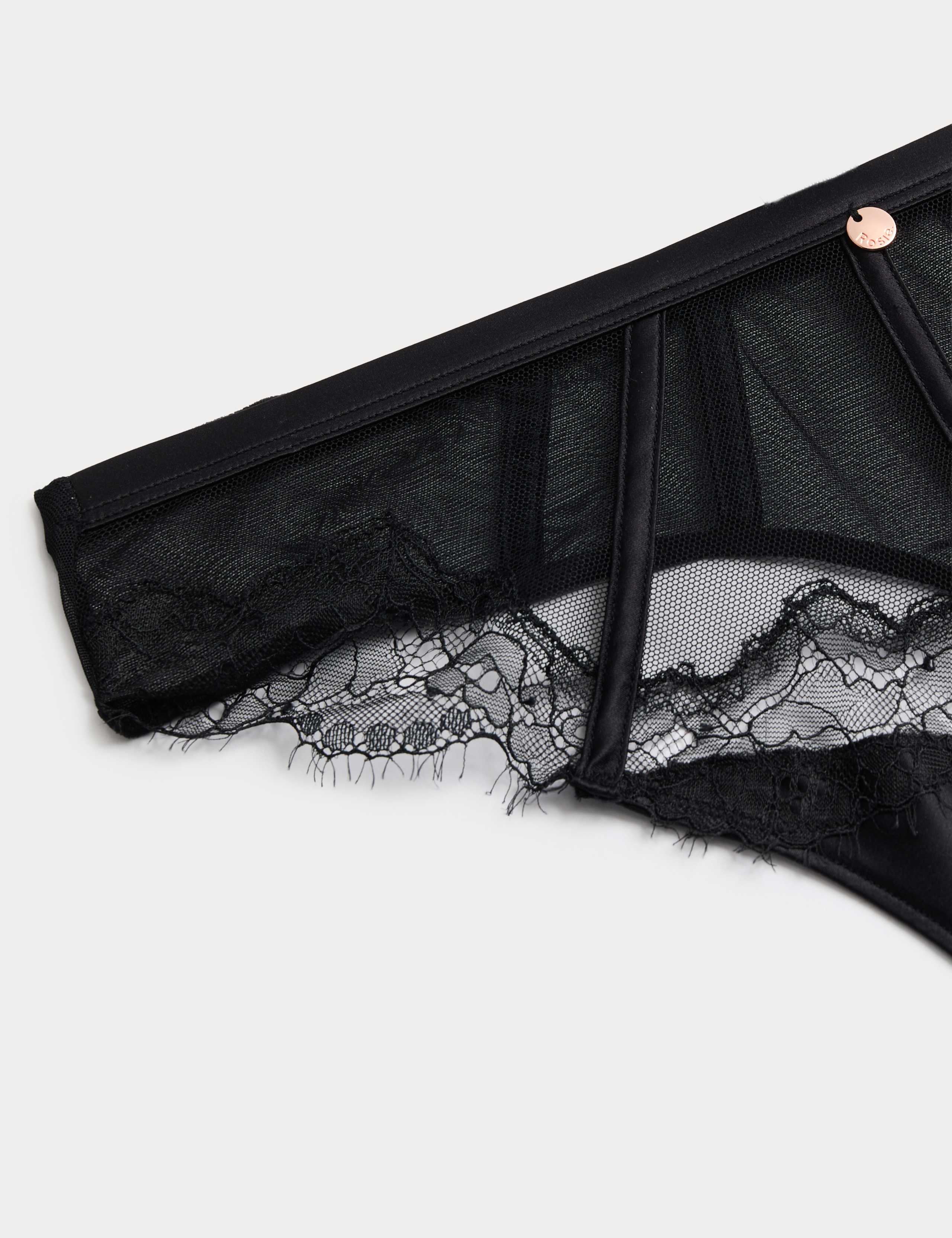 Liana Satin & Lace High Waisted Thong 8 of 8