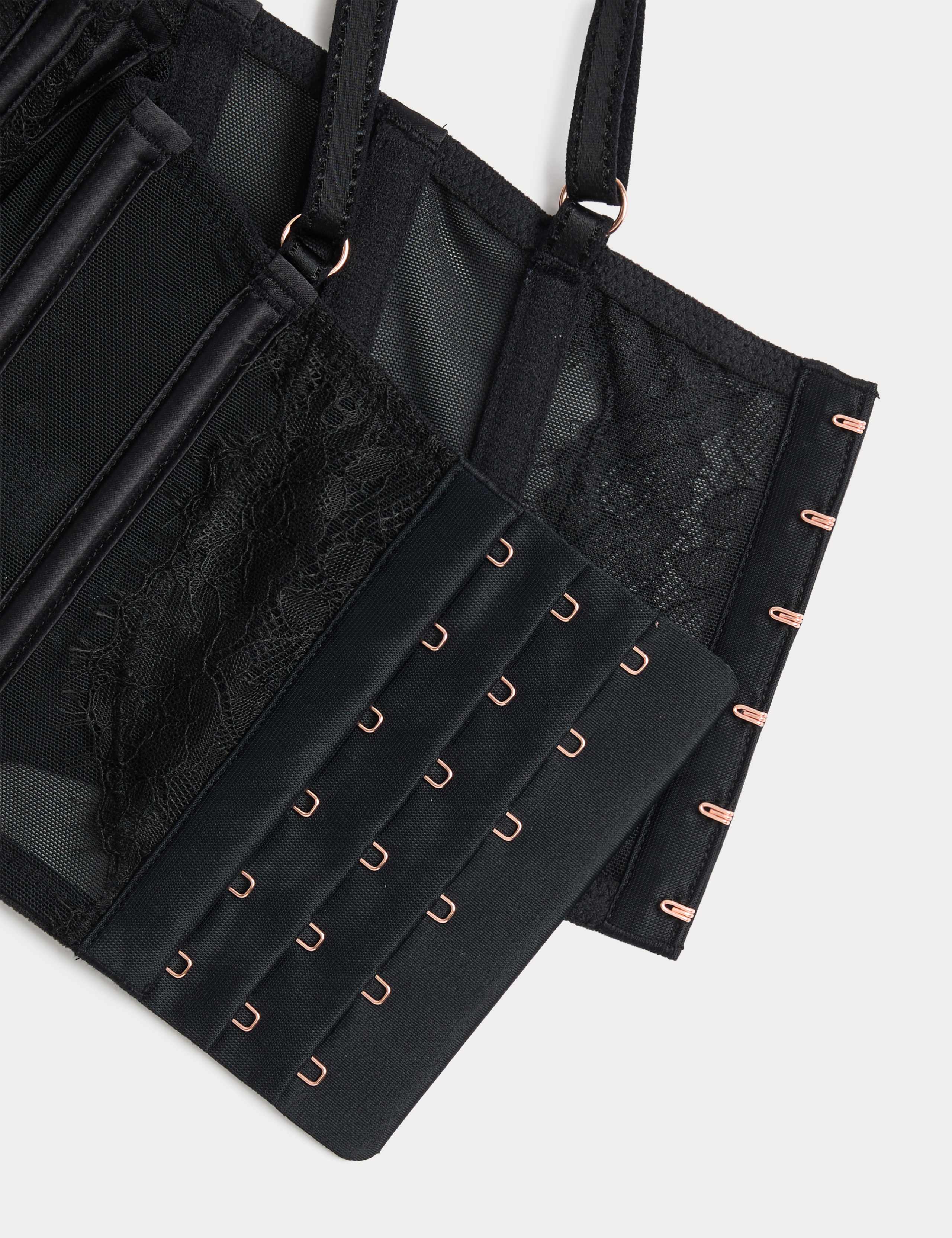 Liana Satin & Lace Wired Balconette Corset (A-DD) 3 of 3