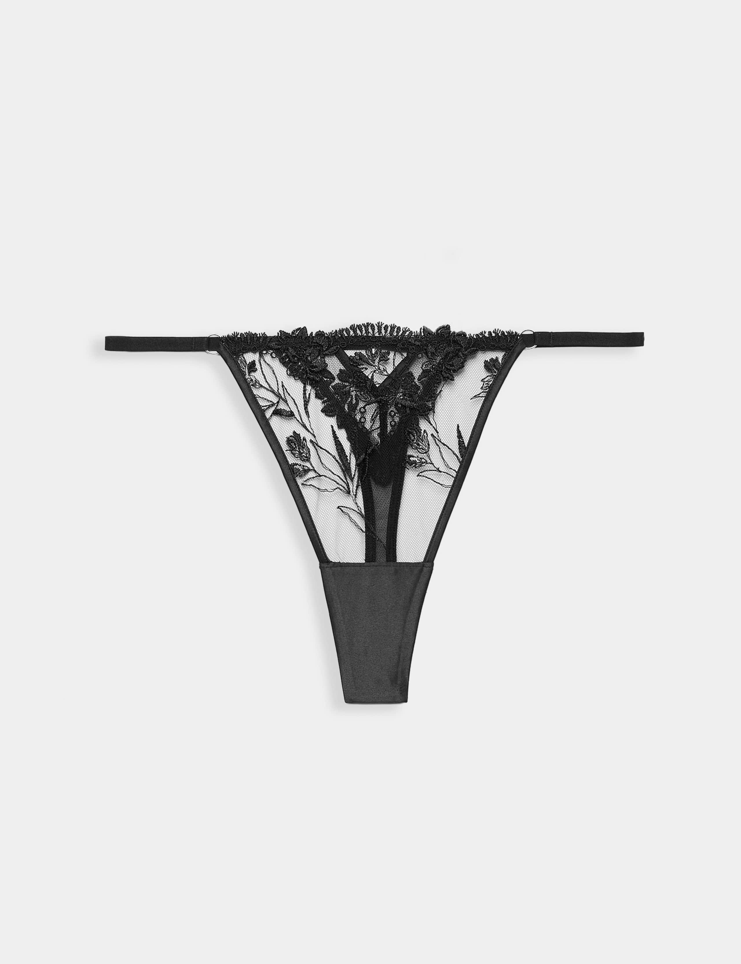 Alessia Floral Embroidery Tanga Thong 2 of 5