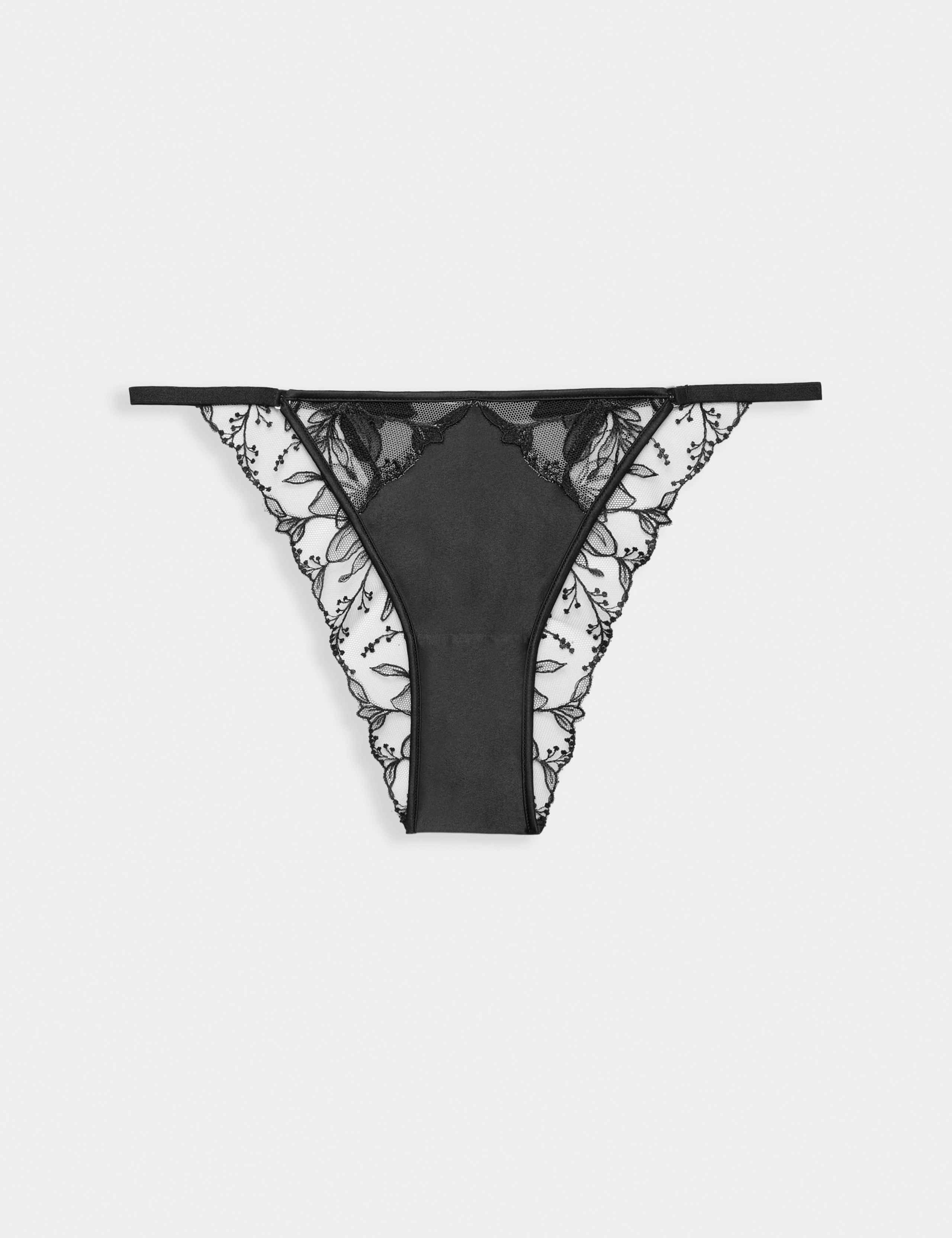 Isabella Embroidered Mesh Brazilian Knickers 2 of 4