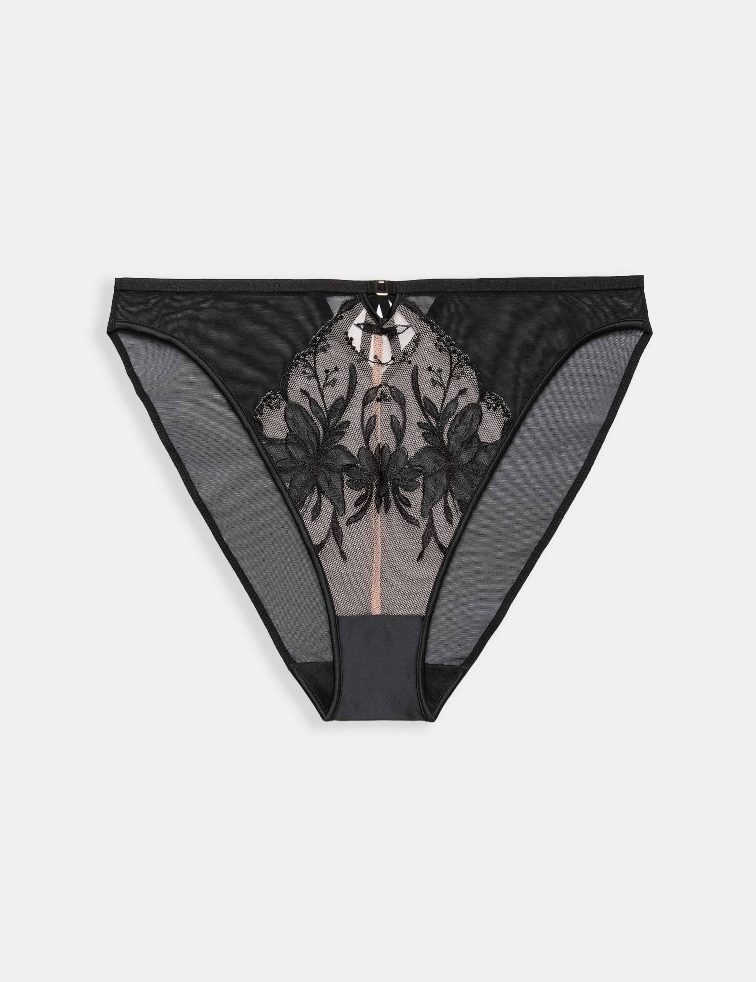 Isabella Embroidered Mesh High Leg Knickers 2 of 5