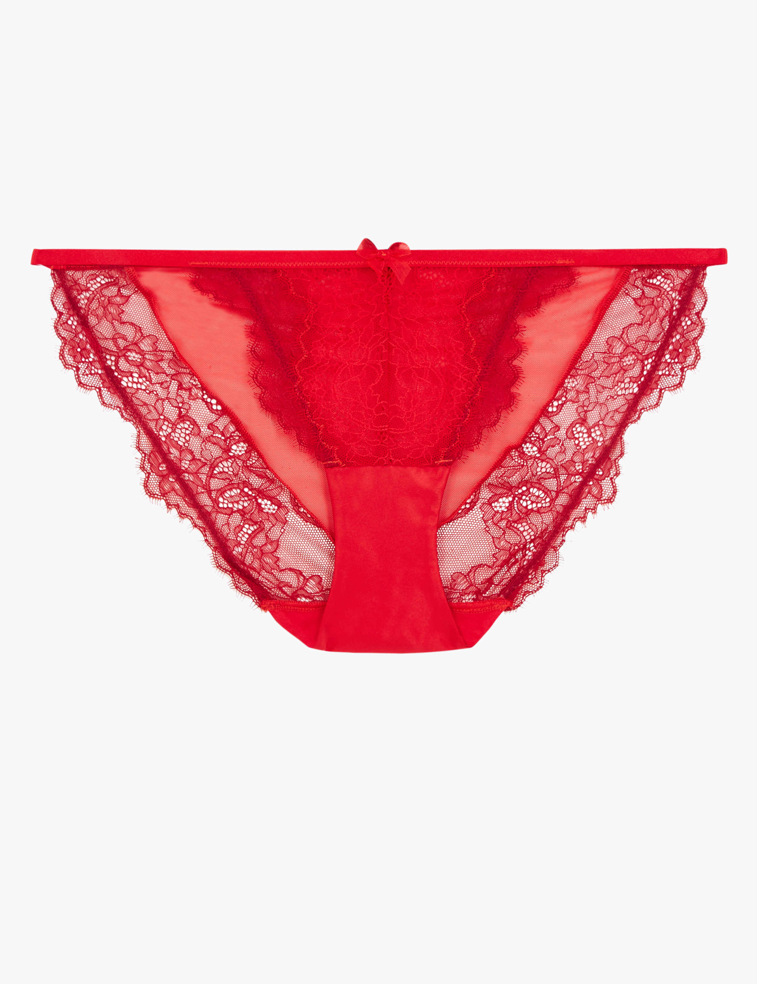 Layered Lace Side Strap Bikini Knickers 1 of 4
