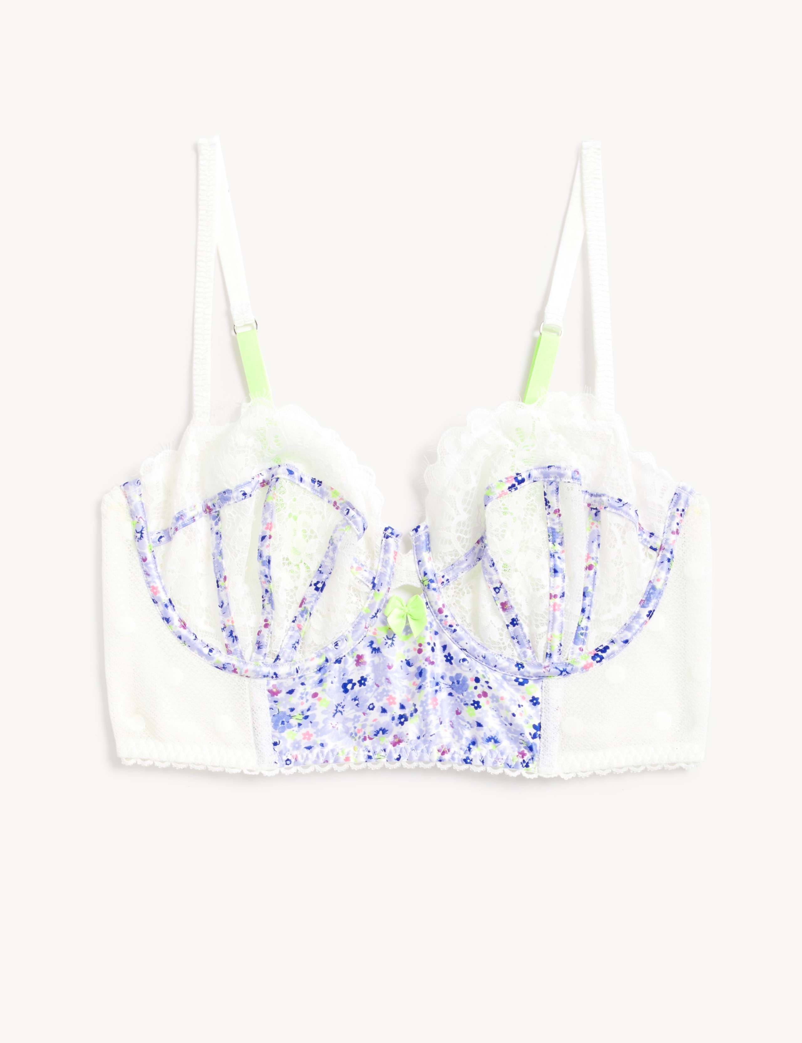 Linea Lace Printed Wired Balcony Bra A-E 2 of 7