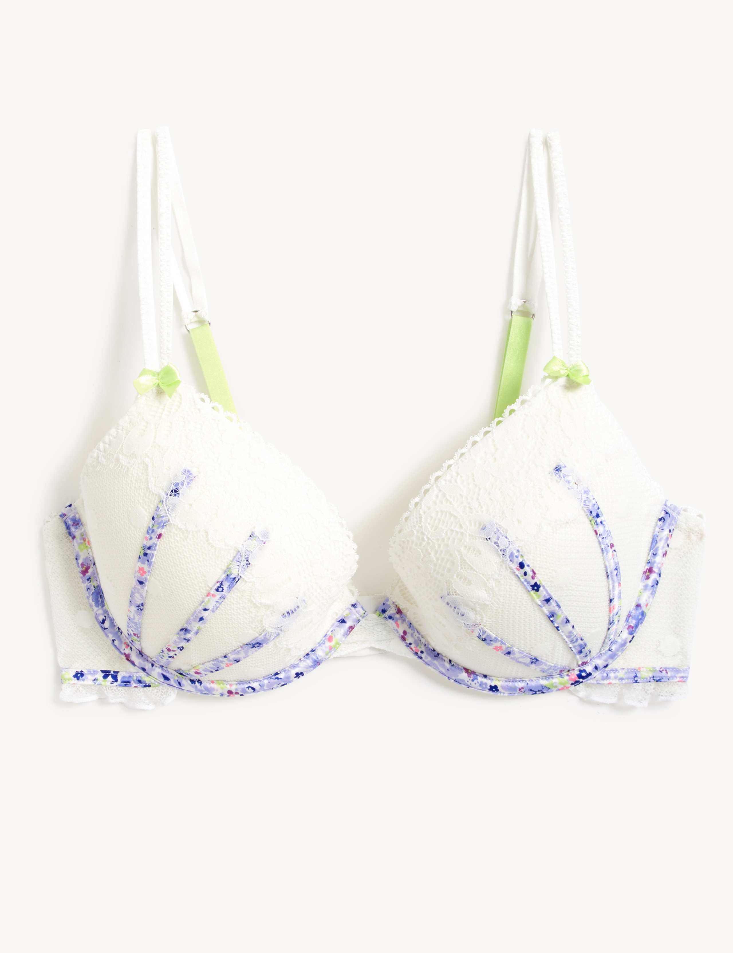 Linea Lace Wired Plunge Bra A-E 2 of 7