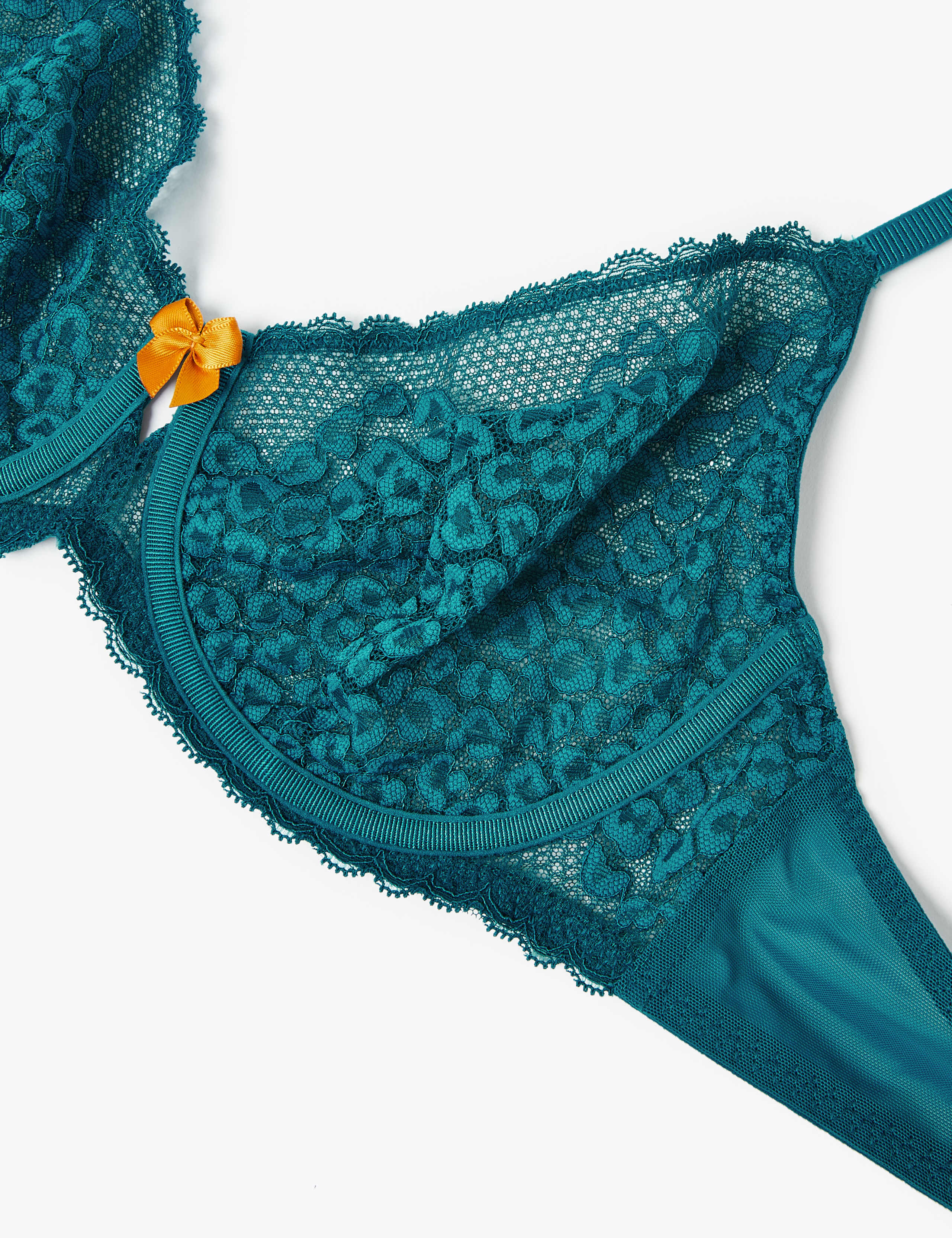 Leopard Lace Non-Padded Balcony Bra B-G 6 of 7
