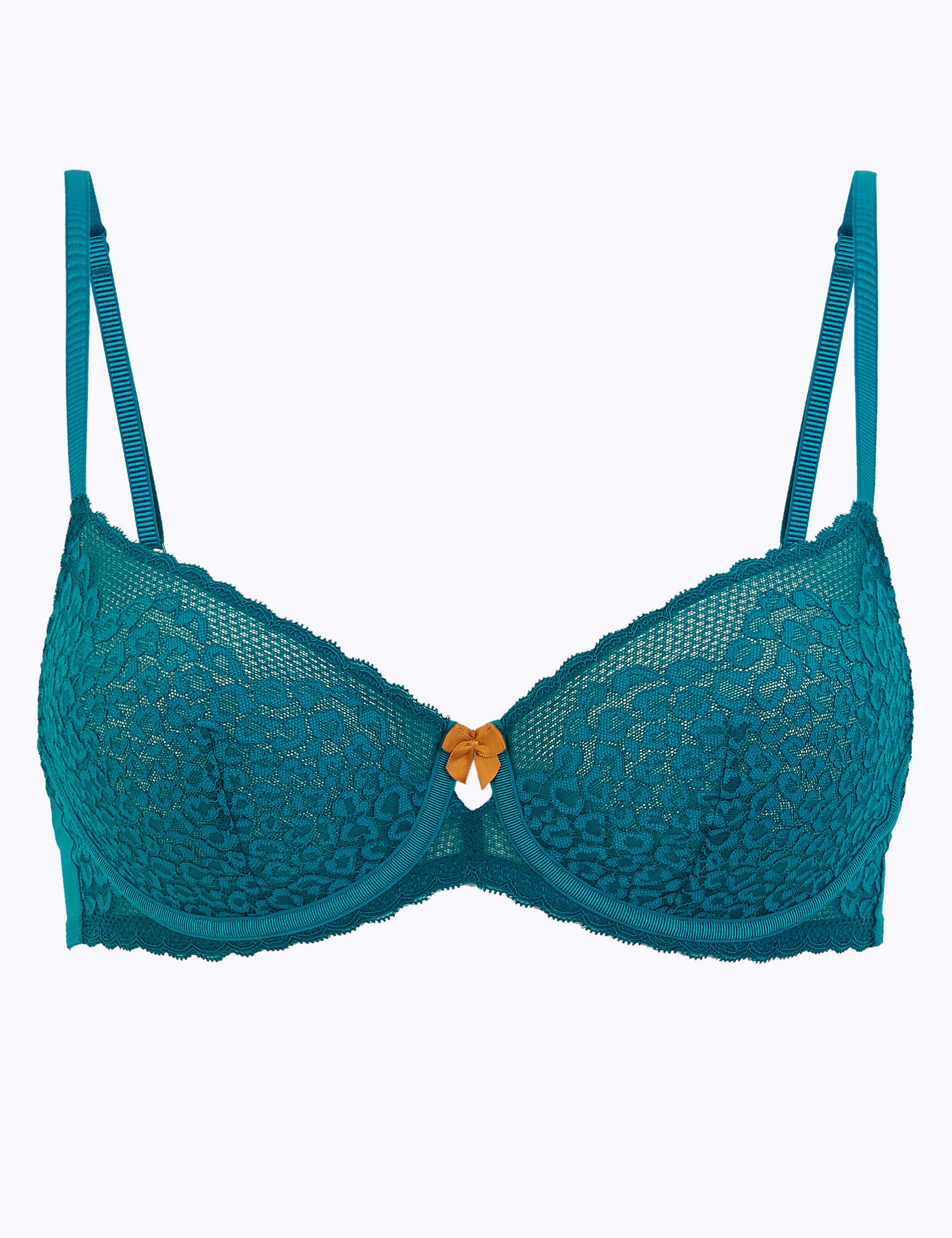 Leopard Lace Non-Padded Balcony Bra B-G 2 of 7
