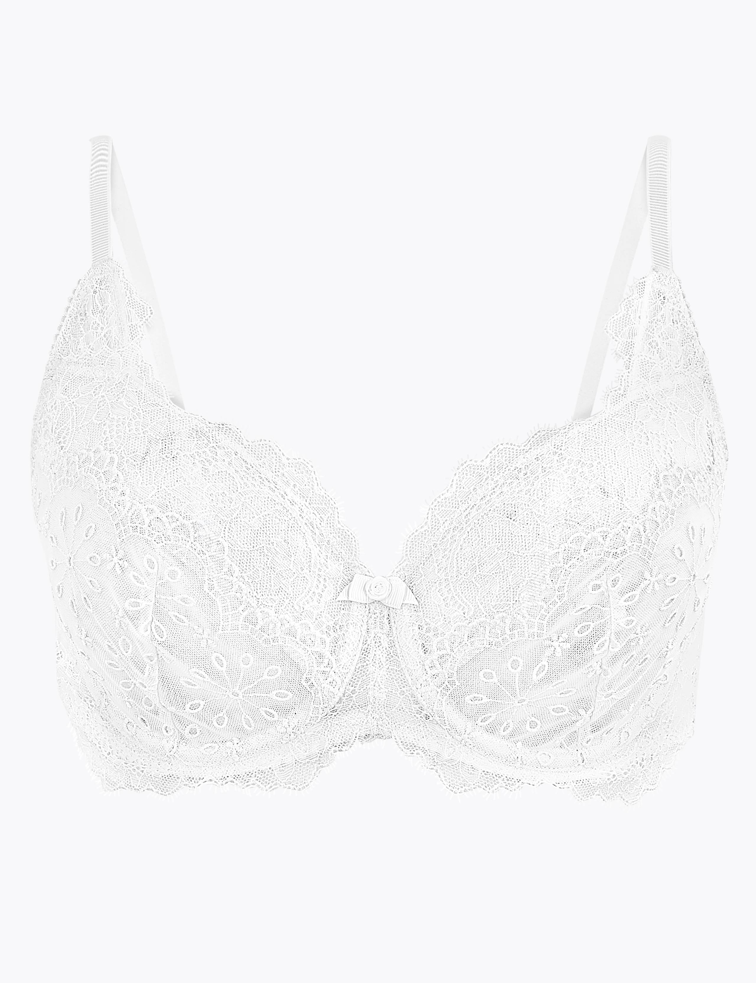 Broderie & Lace Non-Padded Full Cup Bra B-G 2 of 5