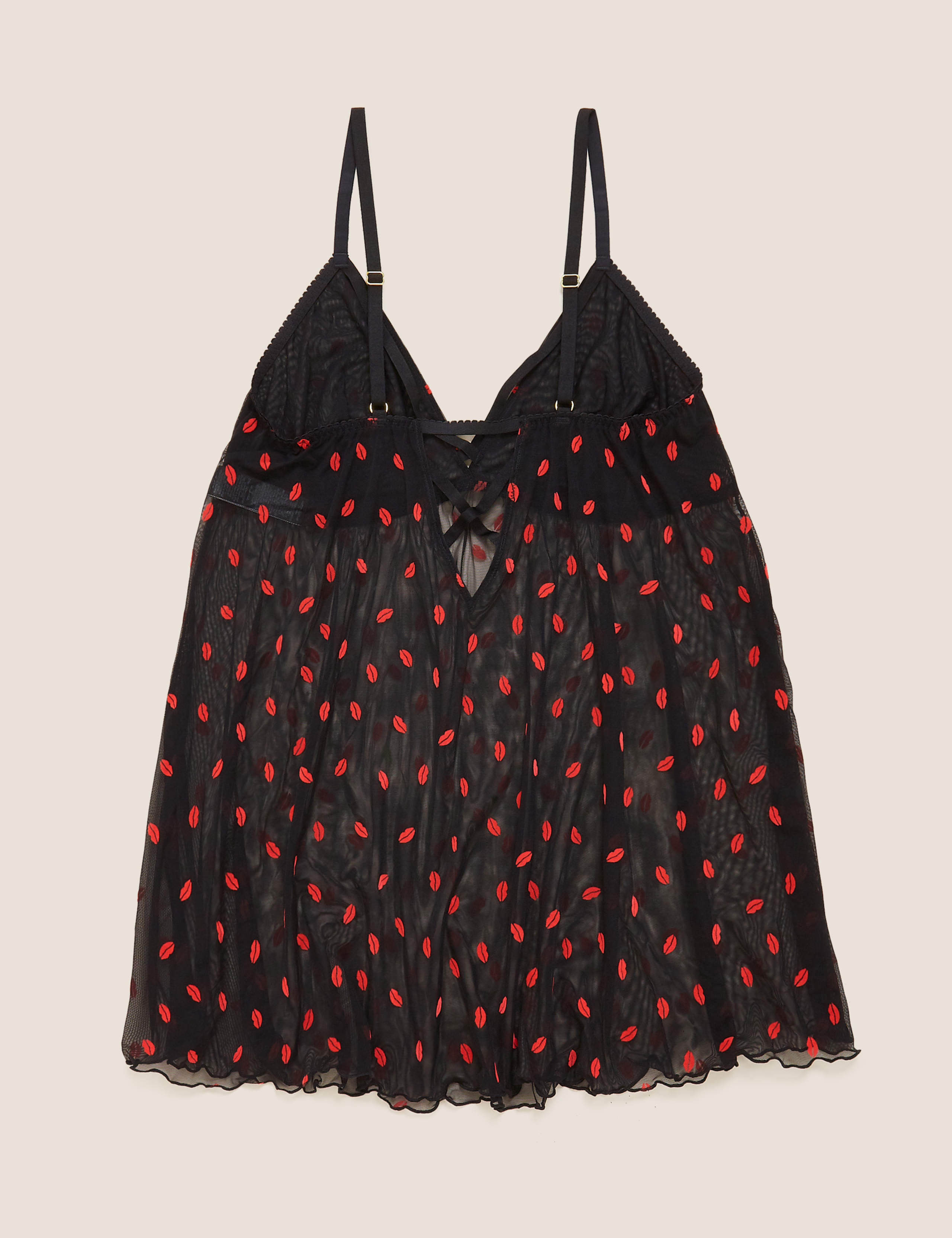 Sheer Kiss Flock Babydoll Camisole 2 of 3