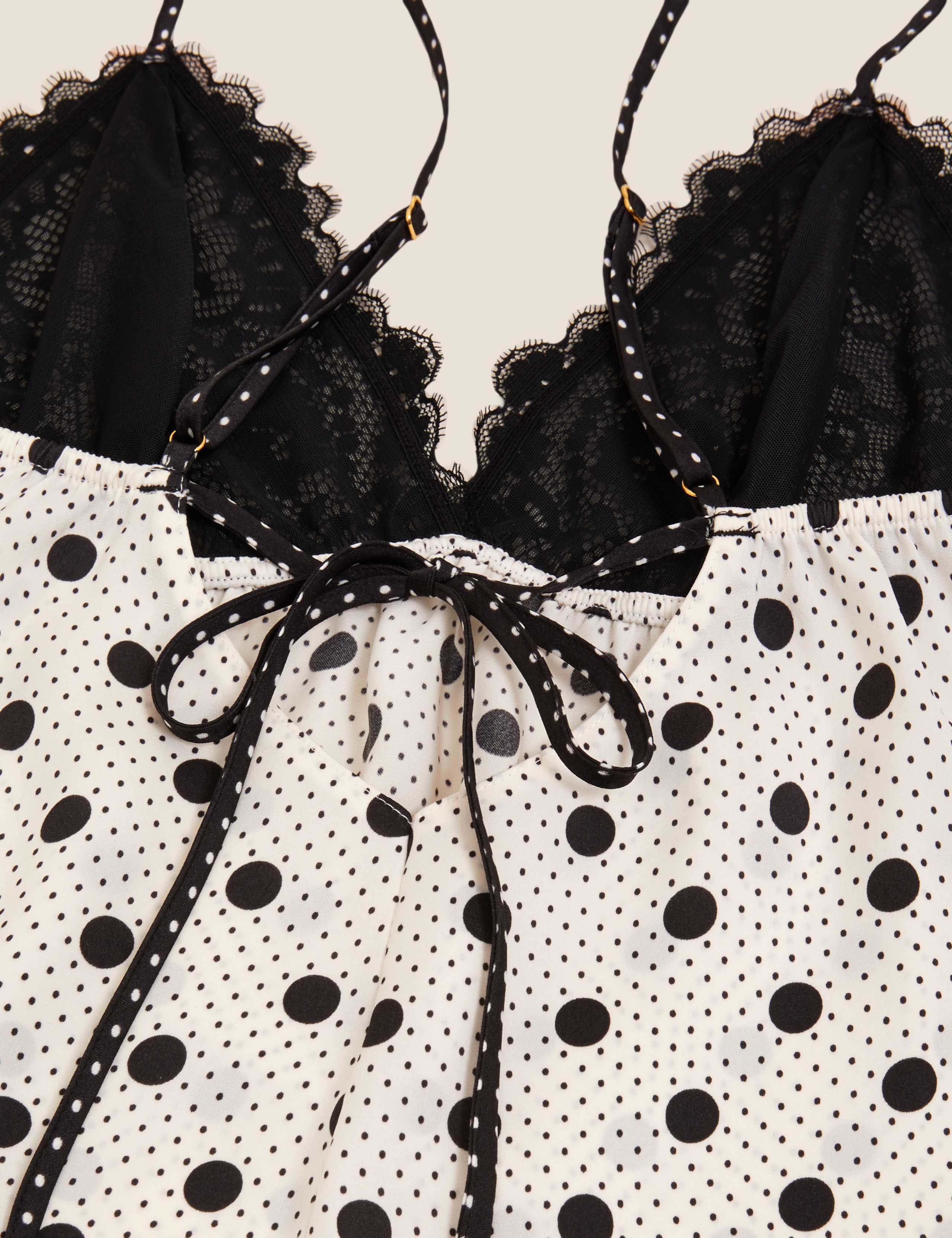 Satin Spot Print Cami & French Knickers 6 of 10