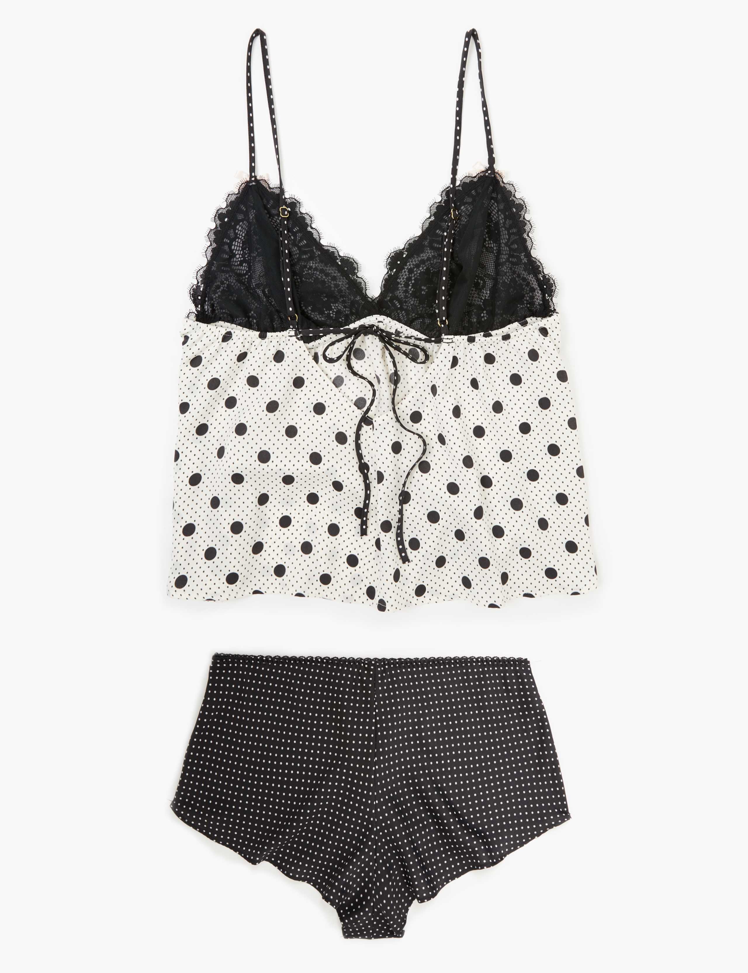 Satin Spot Print Cami & French Knickers 7 of 10