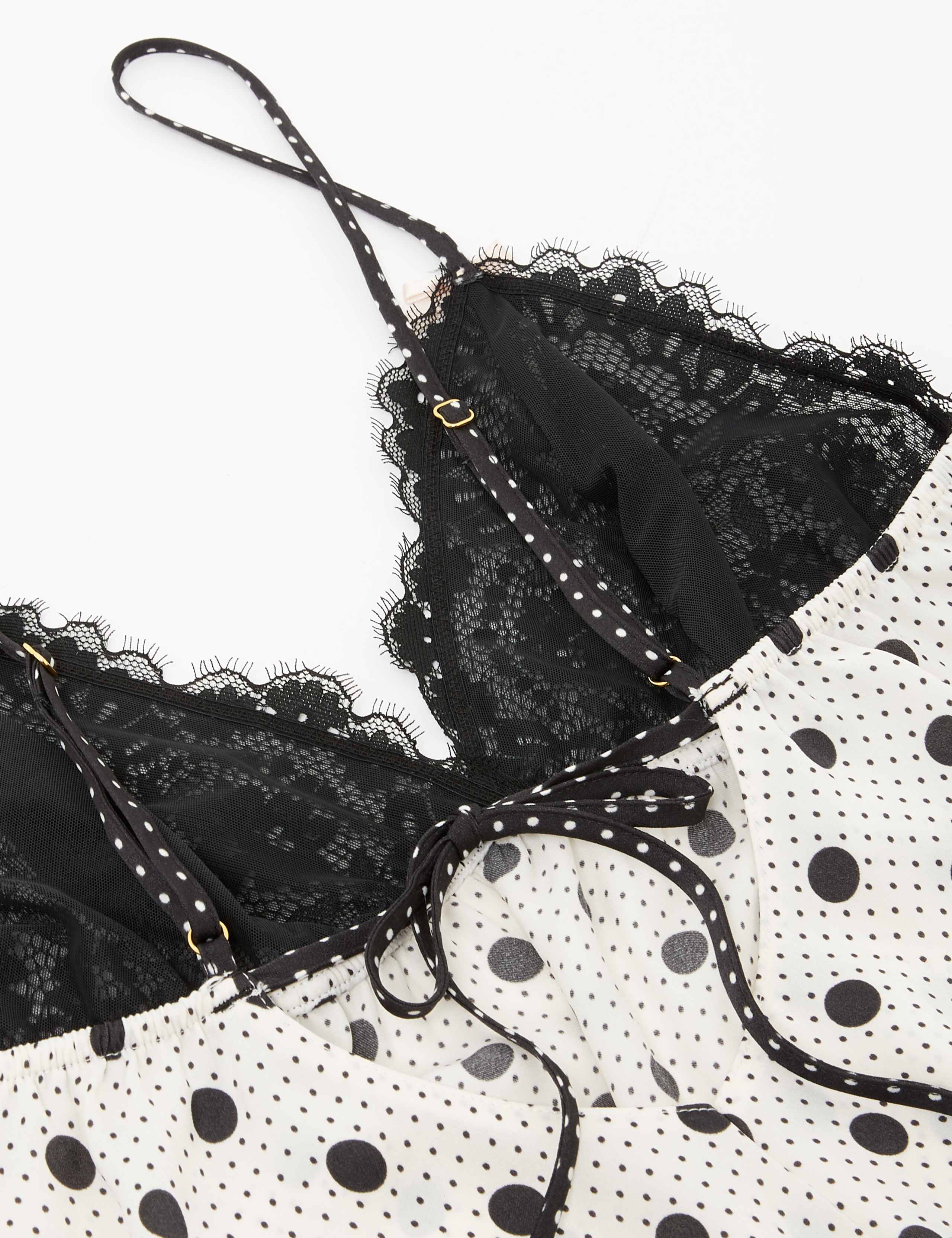 Satin Spot Print Cami & French Knickers 9 of 10