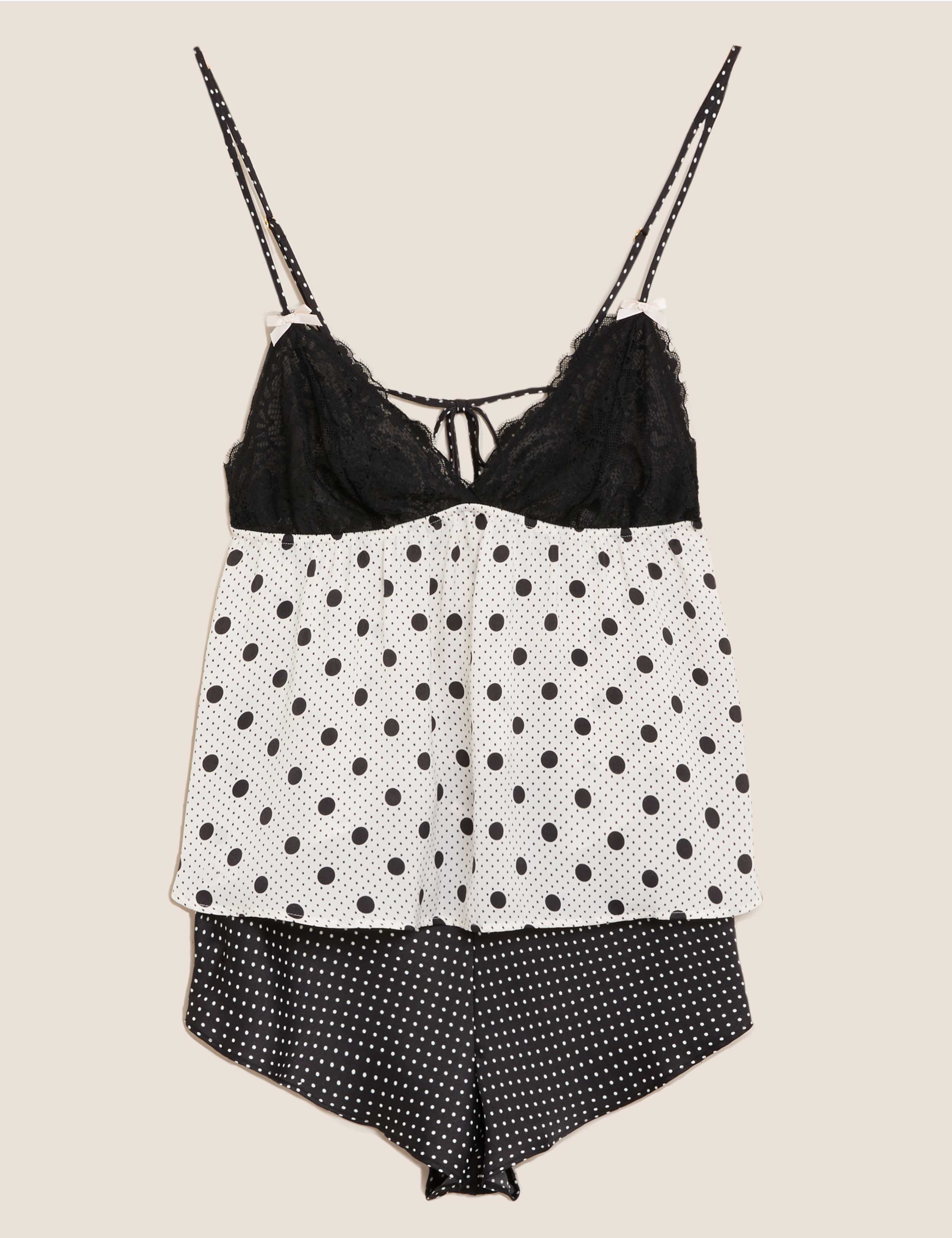 Satin Spot Print Cami & French Knickers 2 of 10