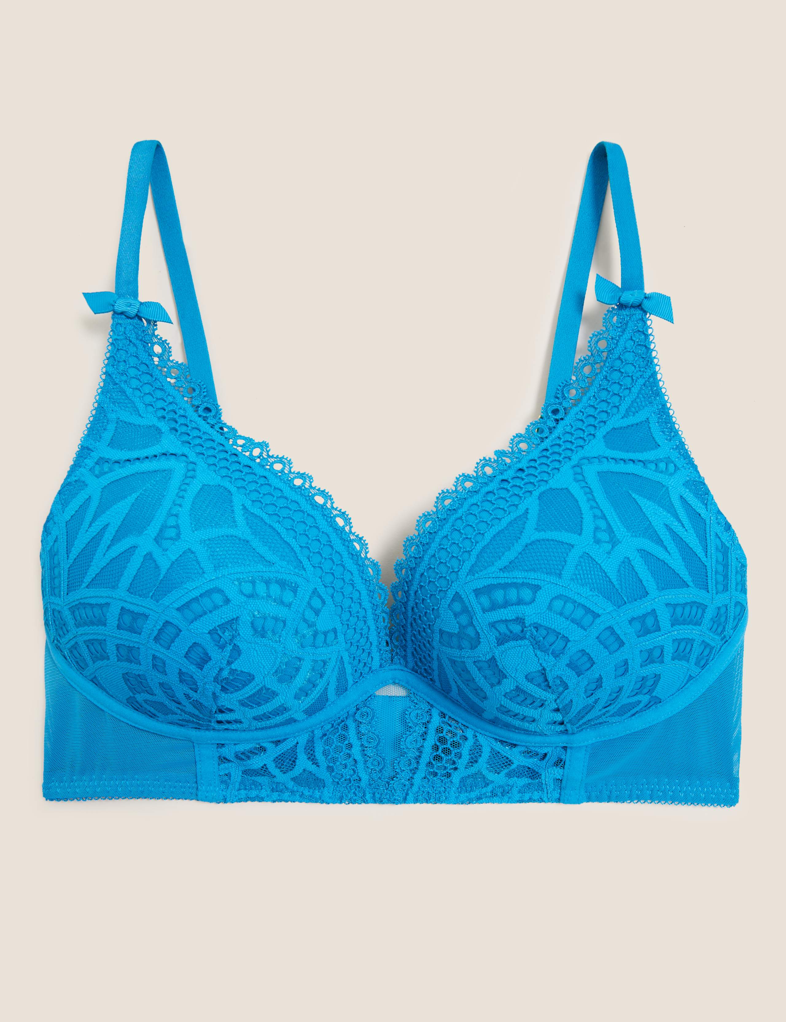 Joy Lace Padded Non Wired Plunge Bra A-E 2 of 8