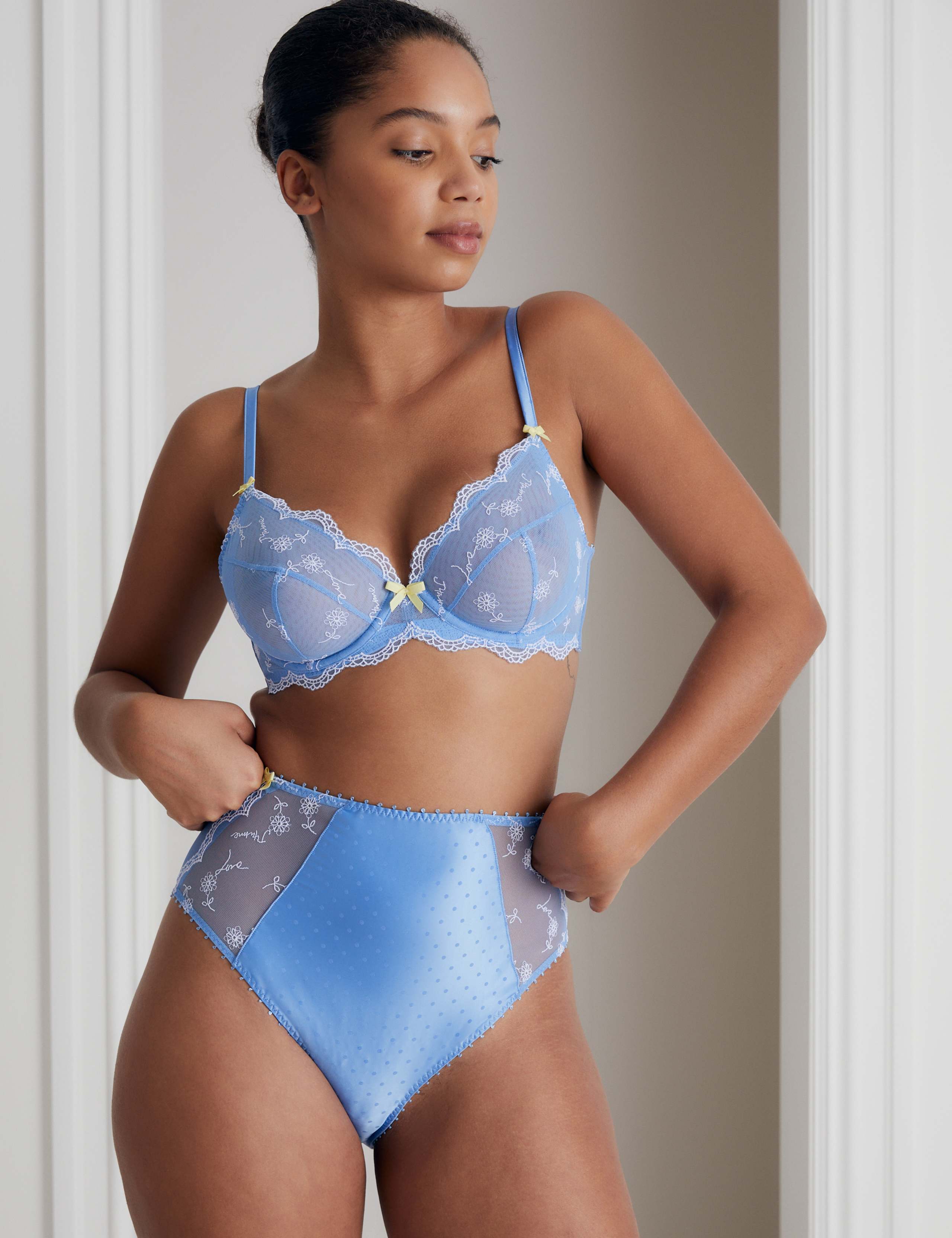 Evaline High Waisted Brazilian Knickers 3 of 7