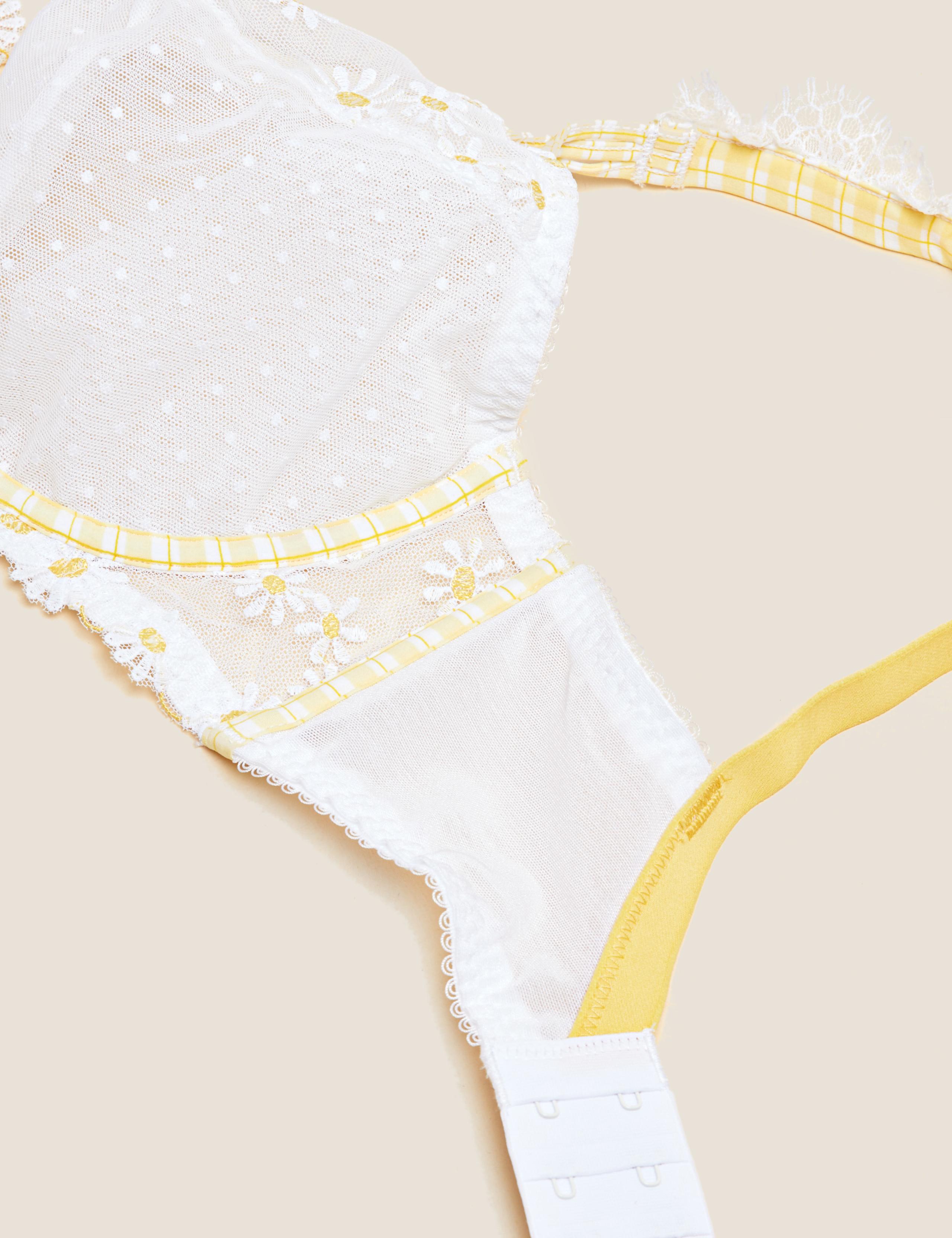 Delphy Embroidered Wired Plunge Bra F-H 5 of 6