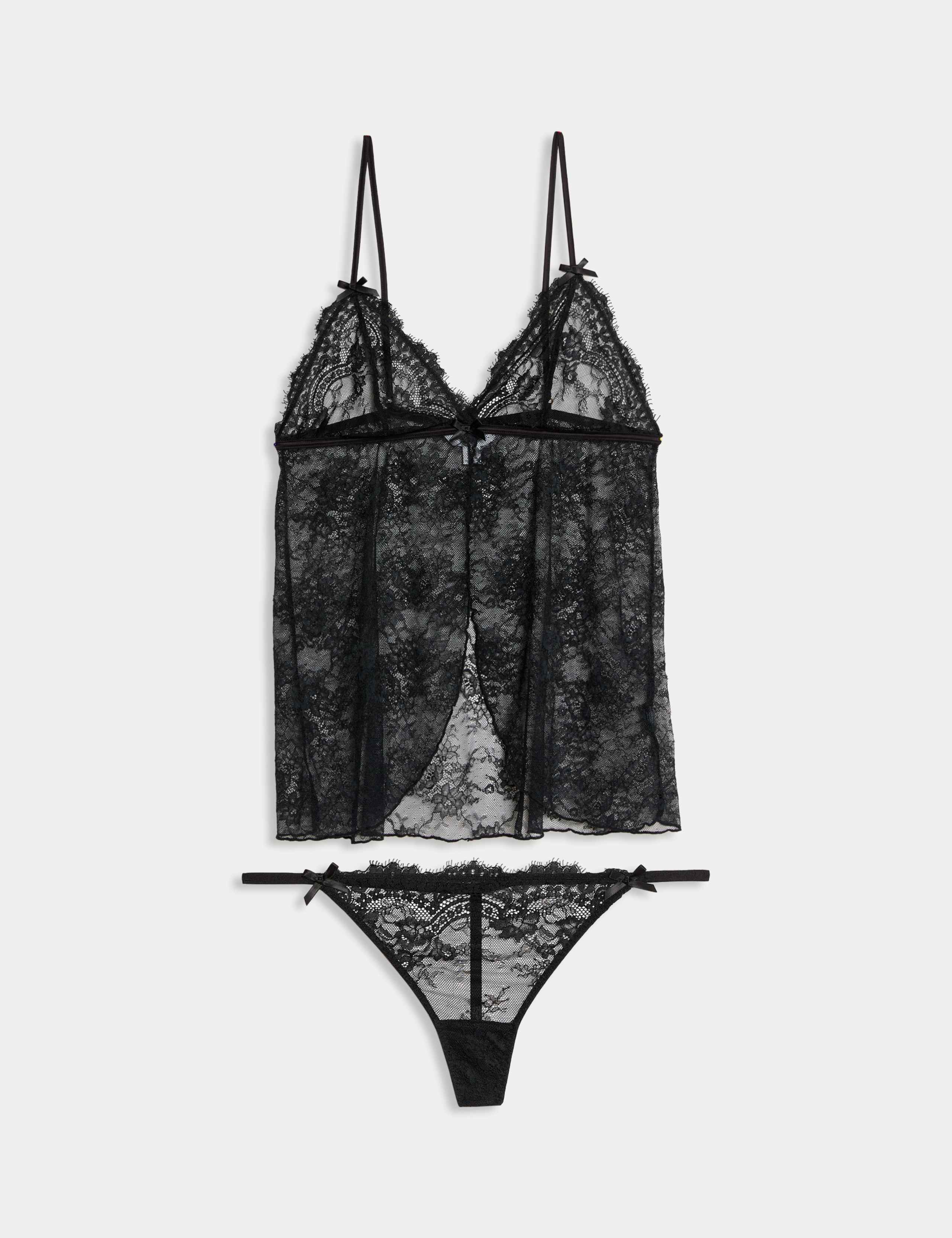 Gala Lace Babydoll Set 2 of 8