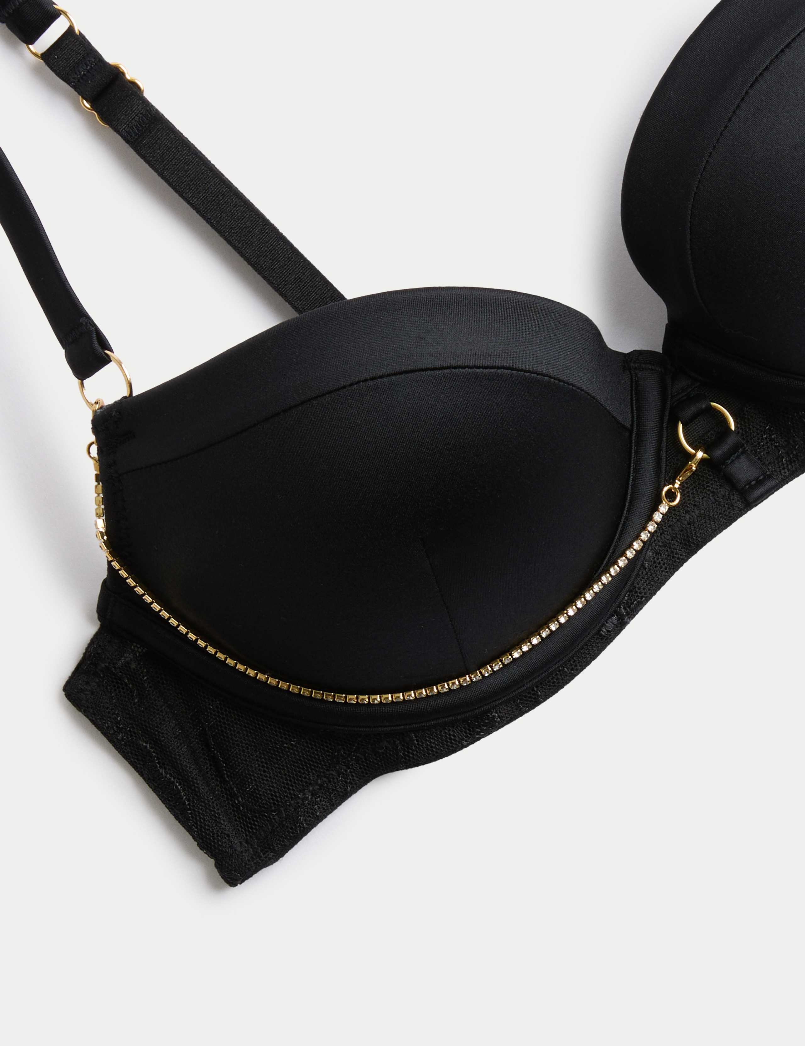 Embroidered Wired Push-Up Balcony Bra (A-E) 5 of 6