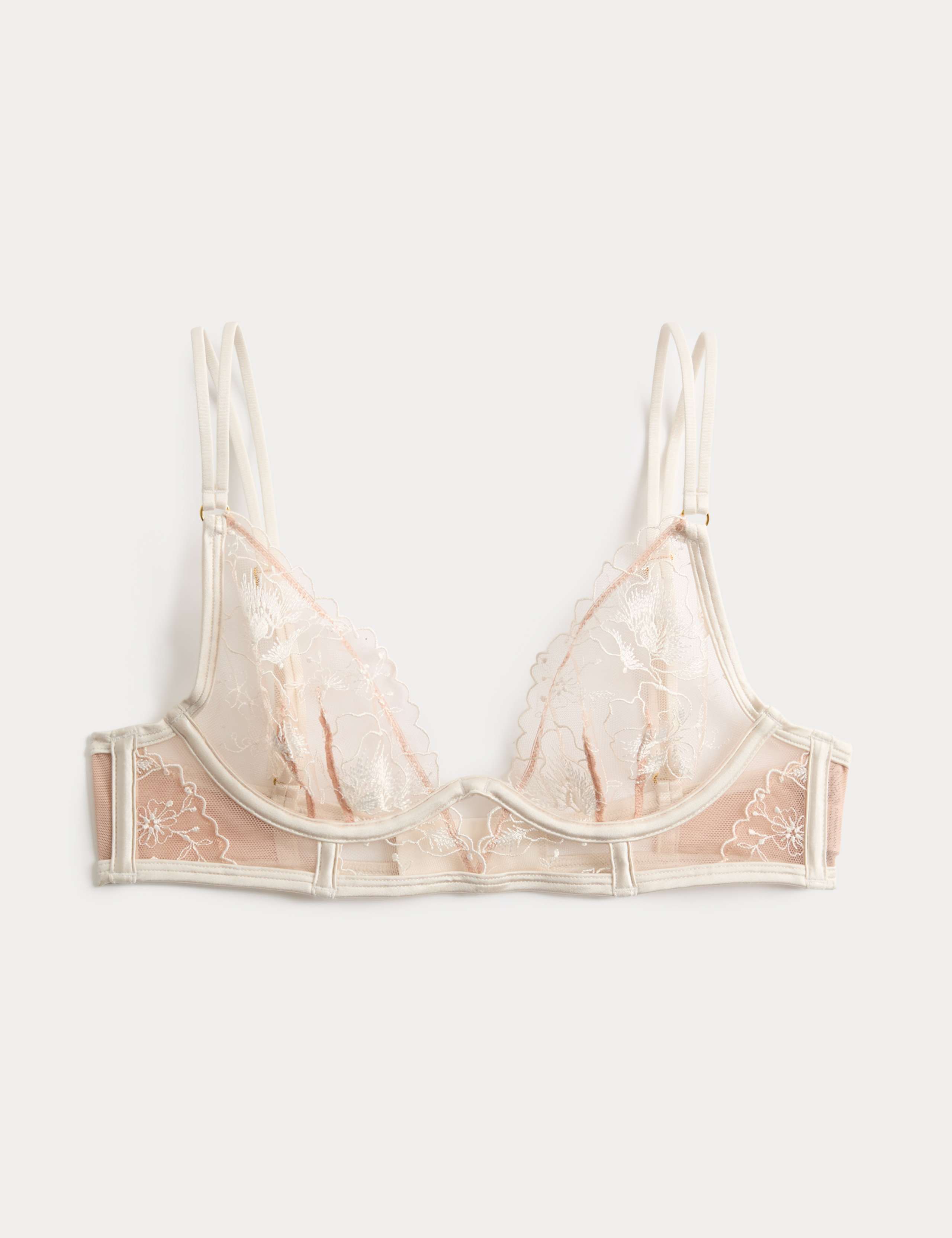 Arianna Embroidery Wired Longline Plunge Bra (A-E) 2 of 6