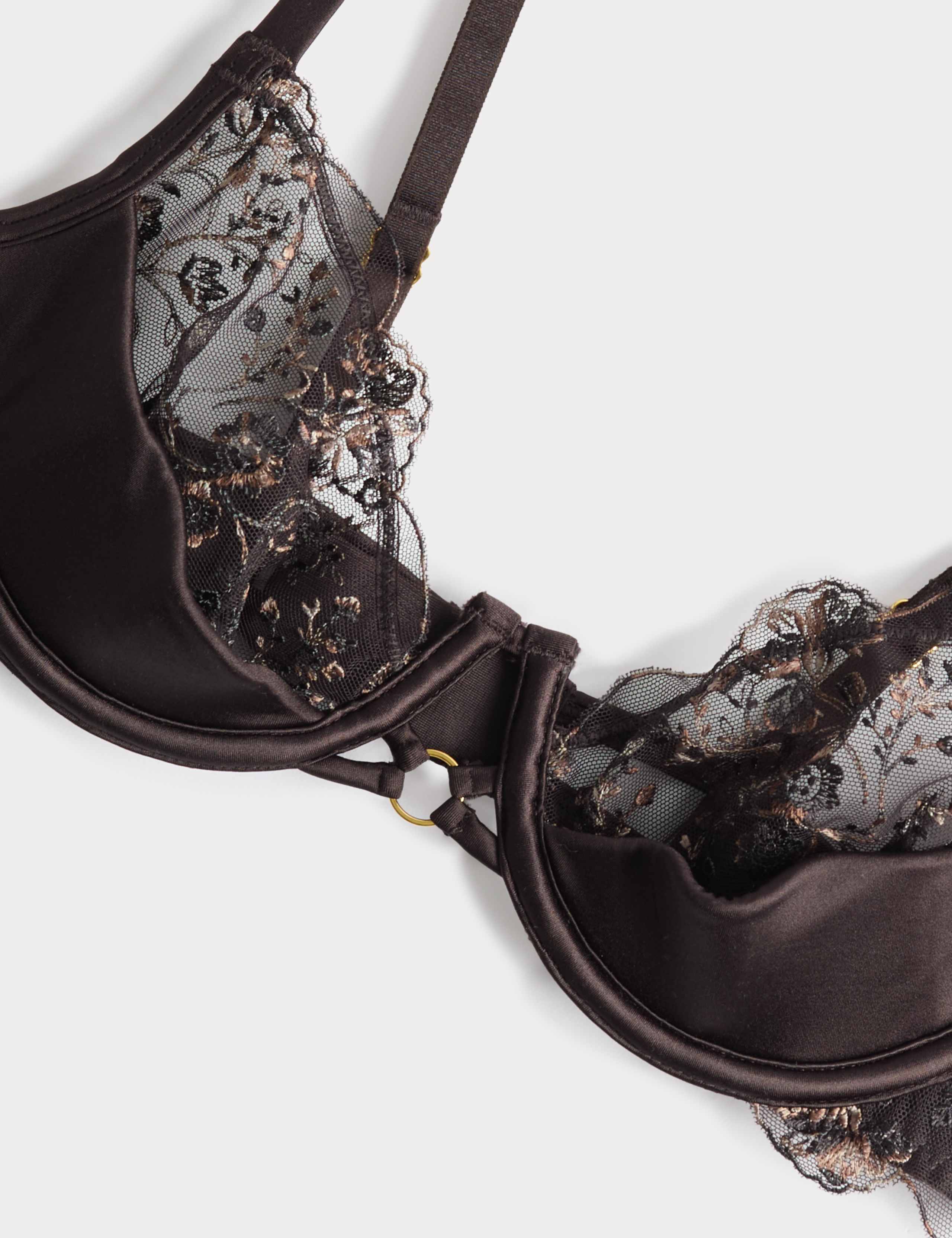 Mia Leopard Embroidery Quarter Cup Bra (A-E) 5 of 6