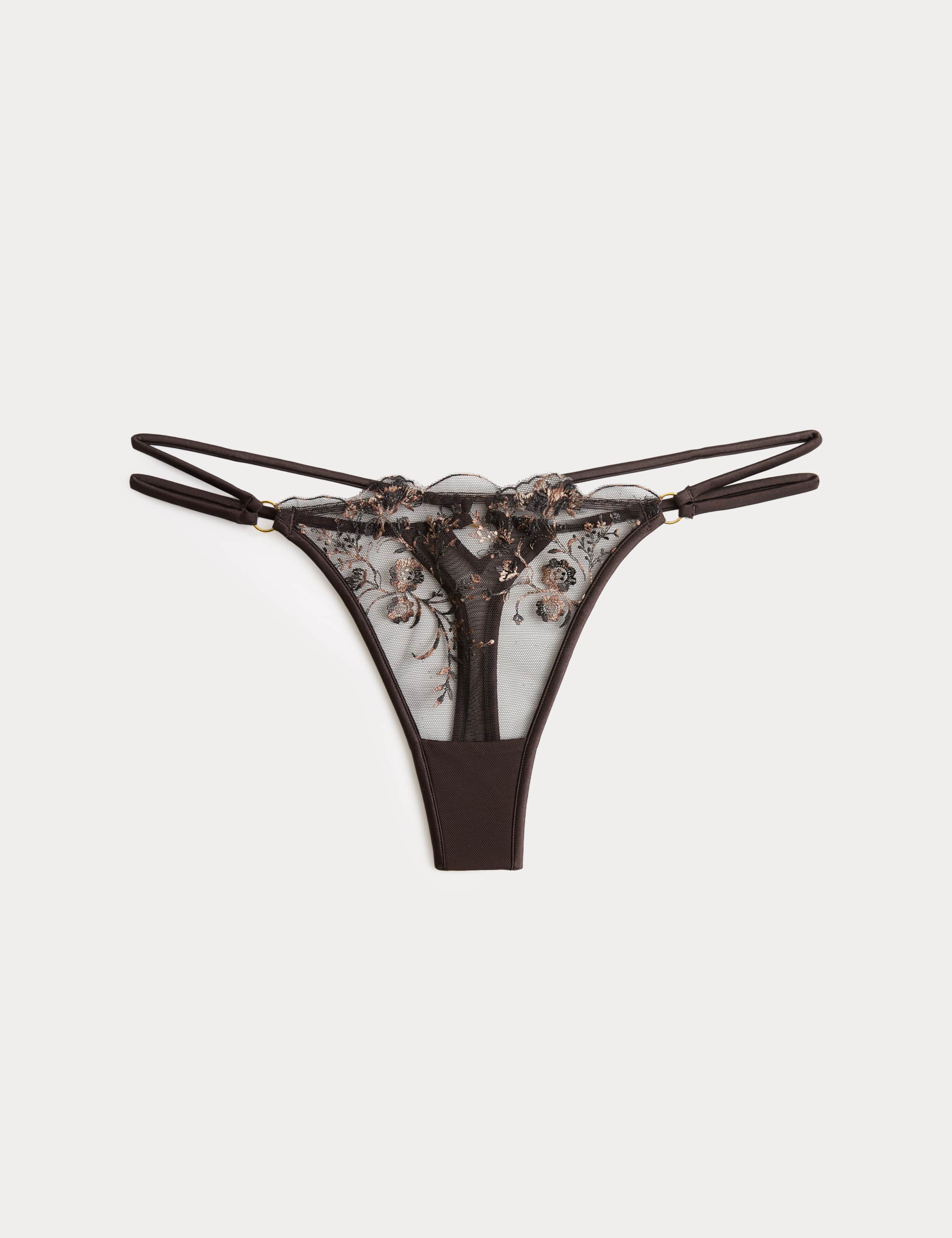 Mia Leopard Embroidery Thong 2 of 5