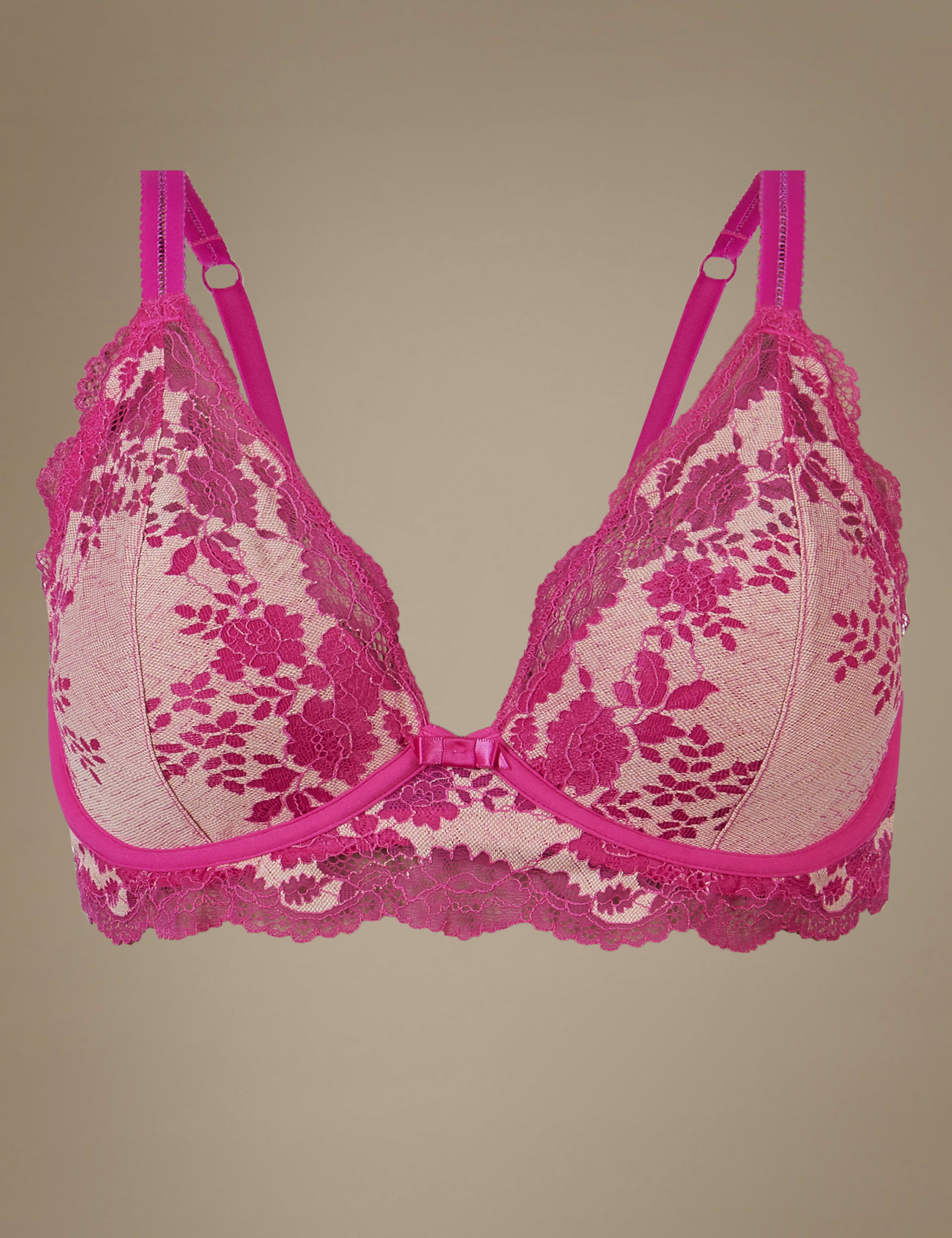 Lace Padded Plunge Bra A-DD 2 of 5