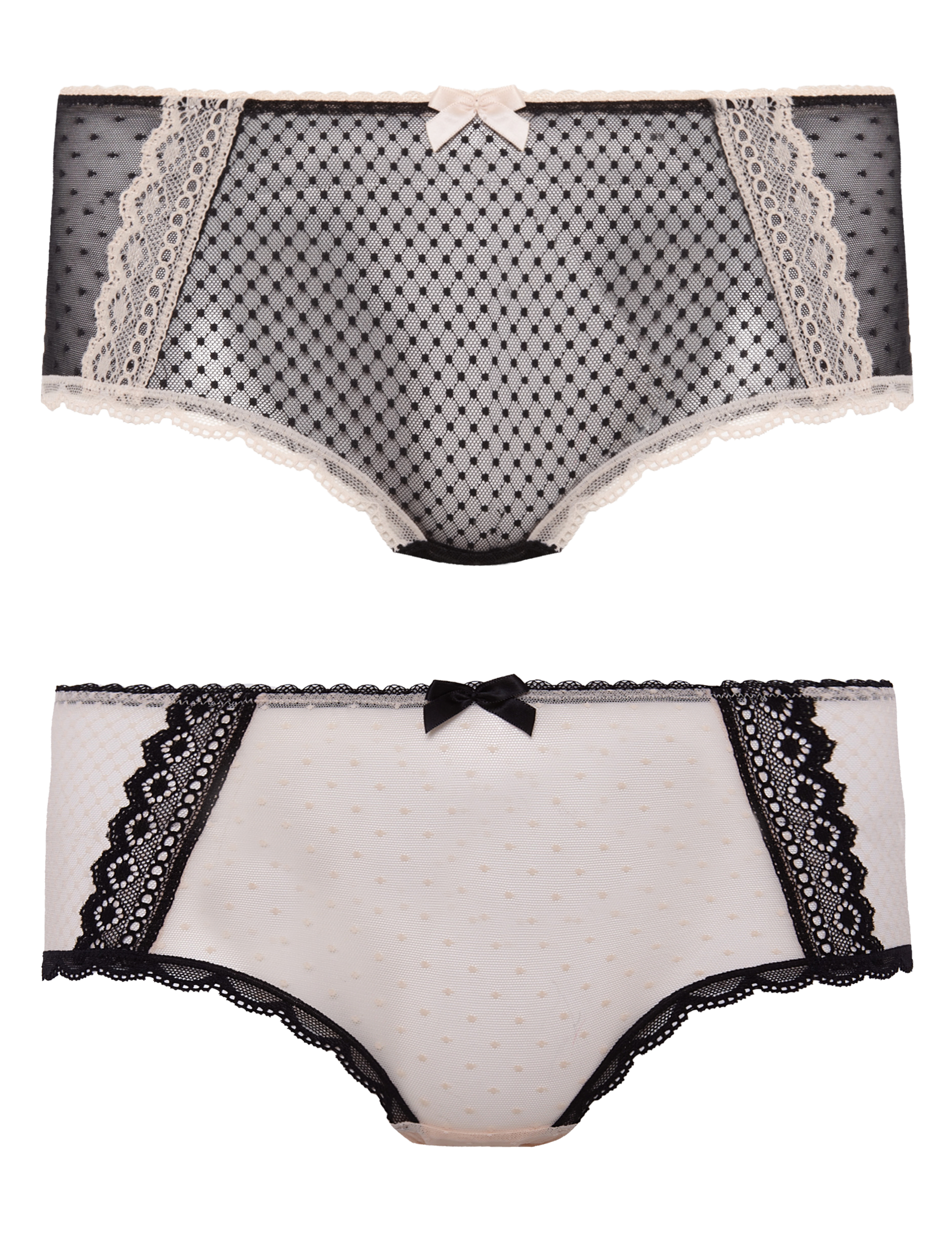 2 Pack Floral Lace & Mesh Shorts 2 of 5