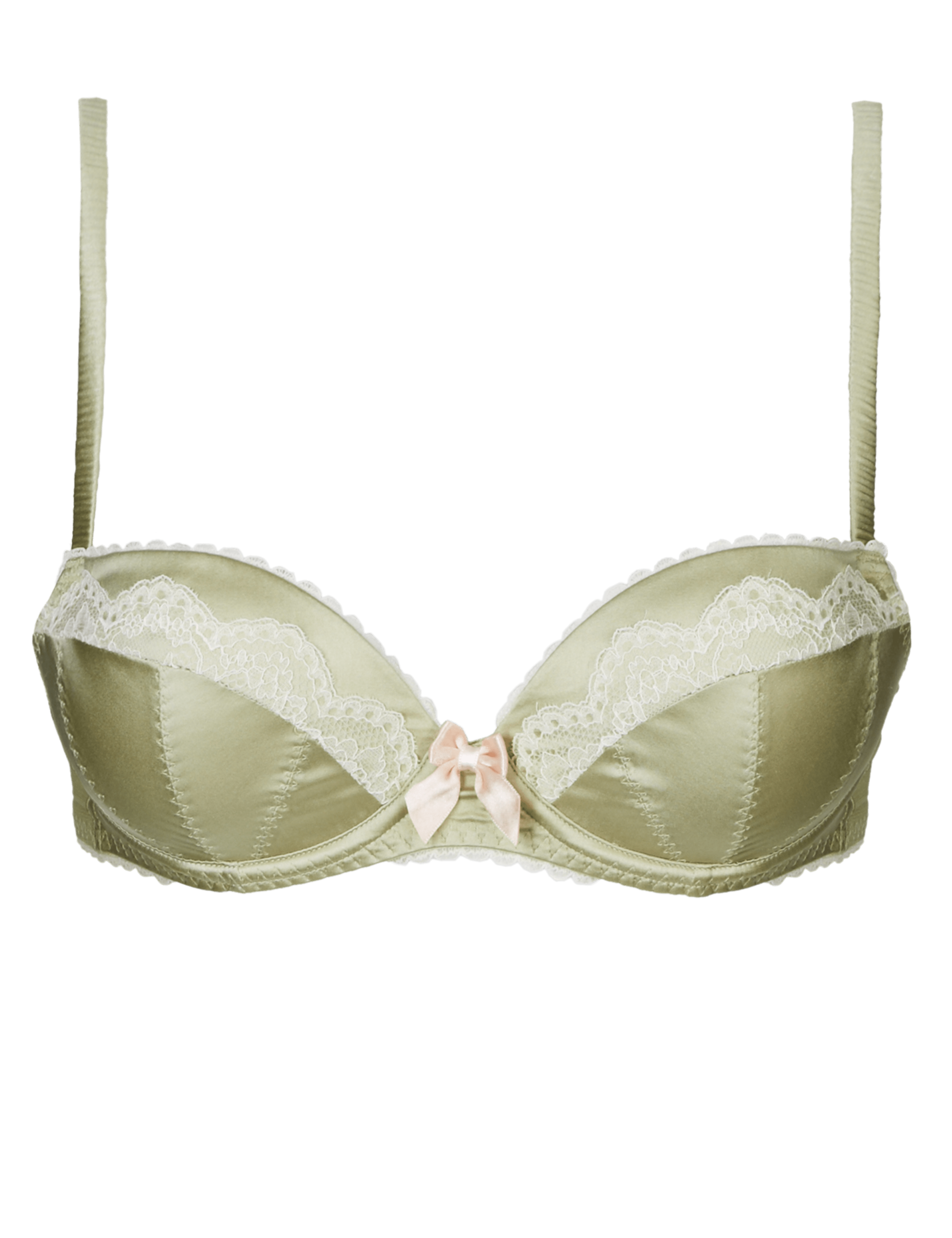 Padded Underwired Push-Up Balcony A-DD Bra with Silk 2 of 5