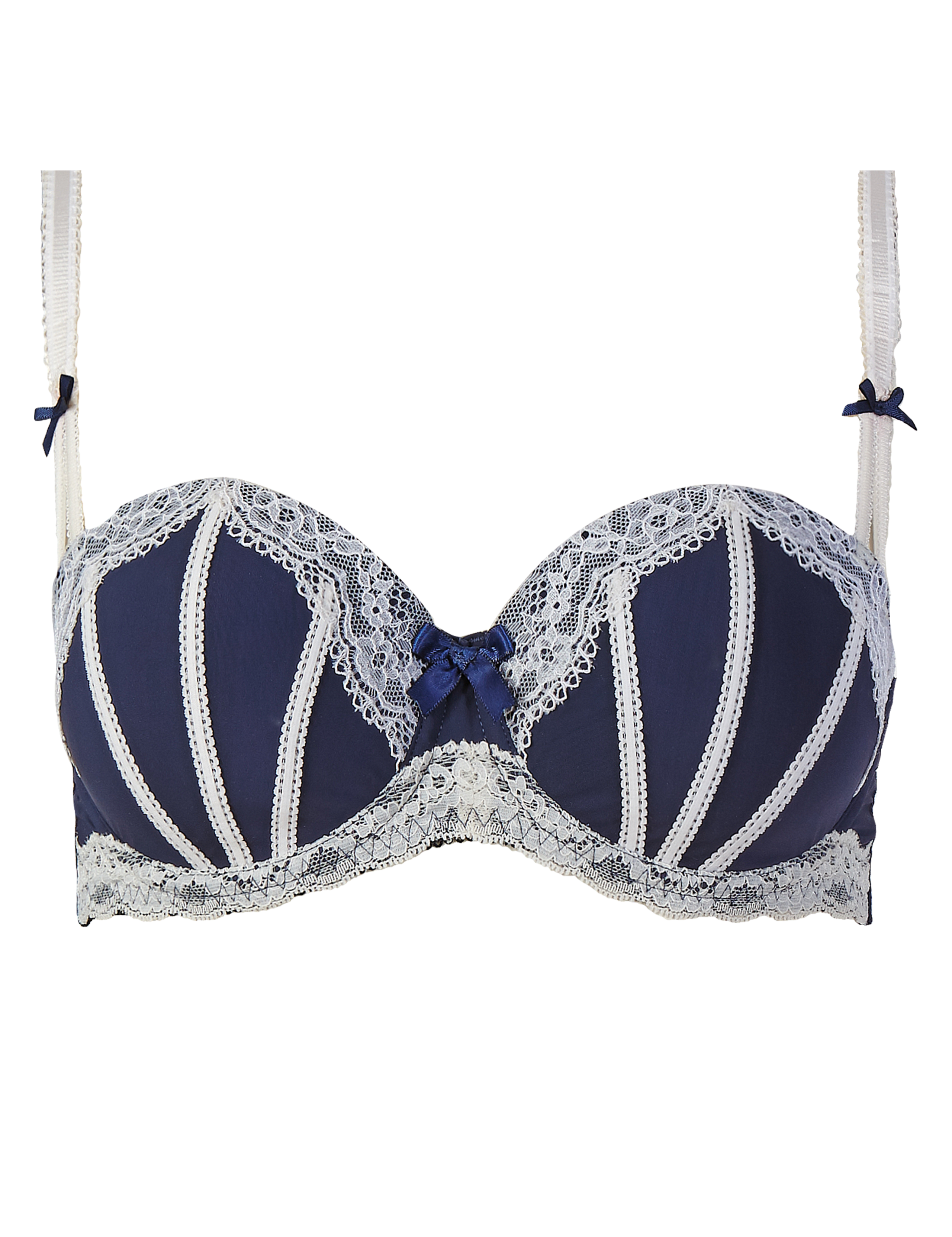 Caged Floral Lace Padded Balcony Bra A-E 2 of 4