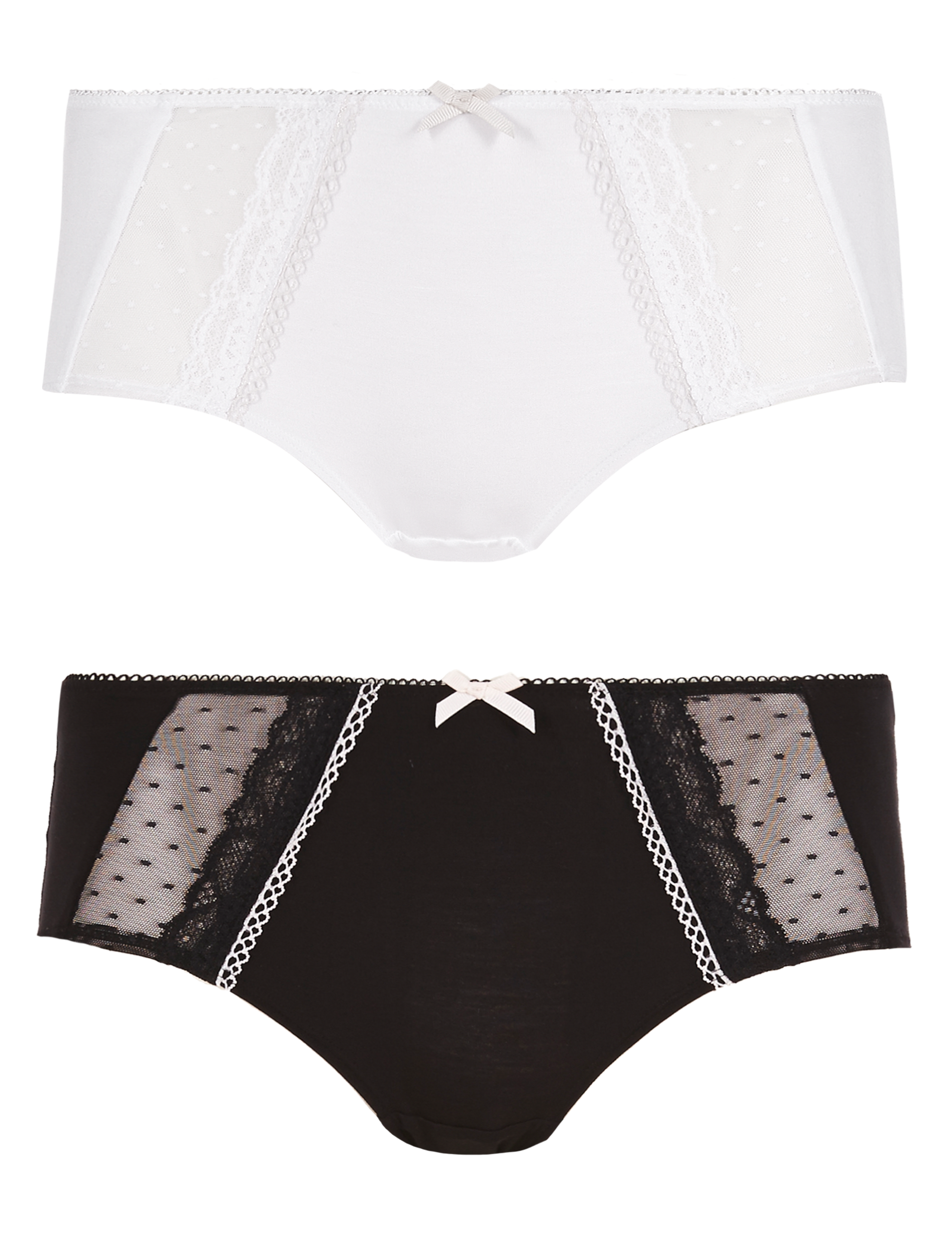 2 Pair Pack Modal Rich Lace & Spotted Shorts 2 of 5