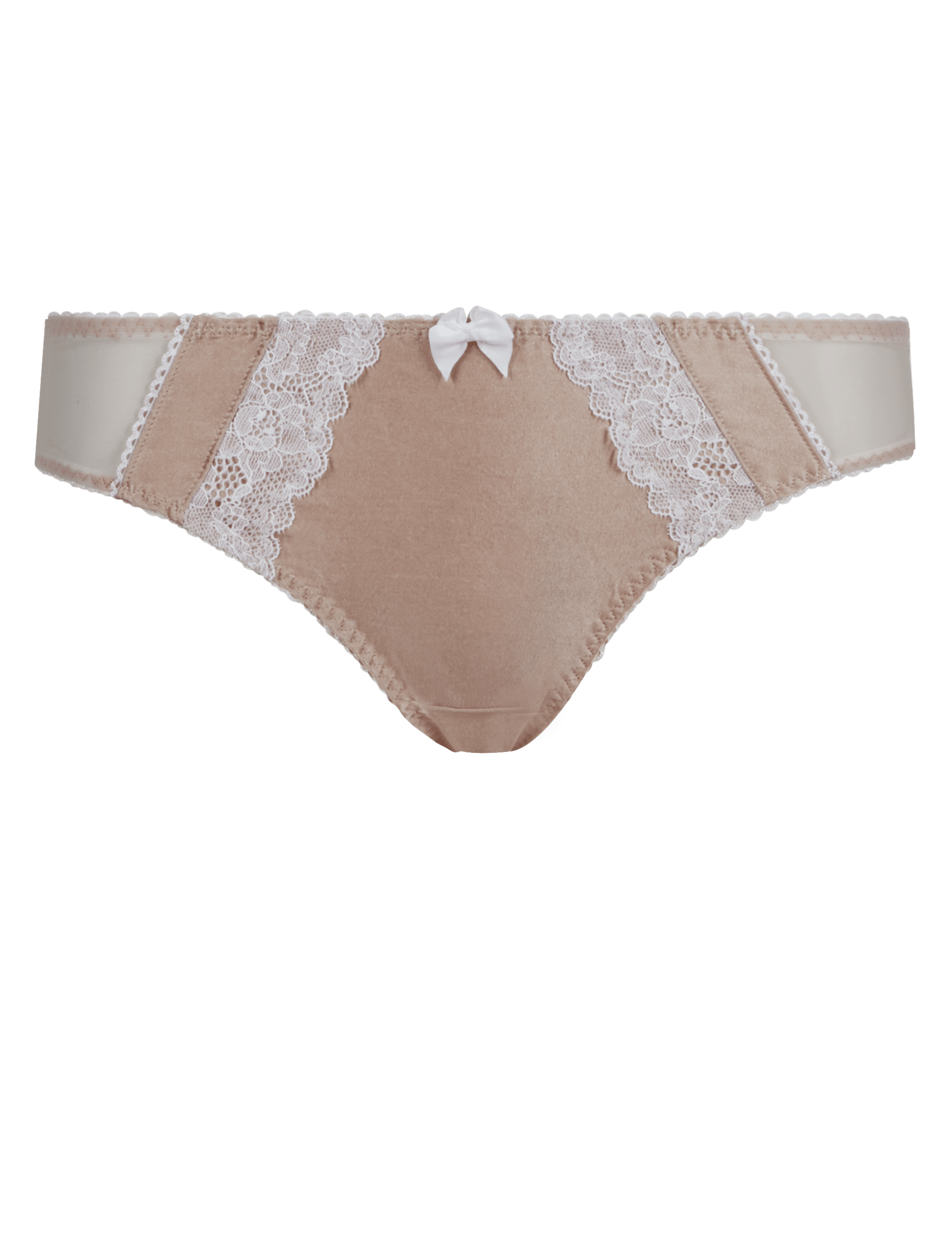 Lace Low Rise Brazilian Knickers with Silk 2 of 3