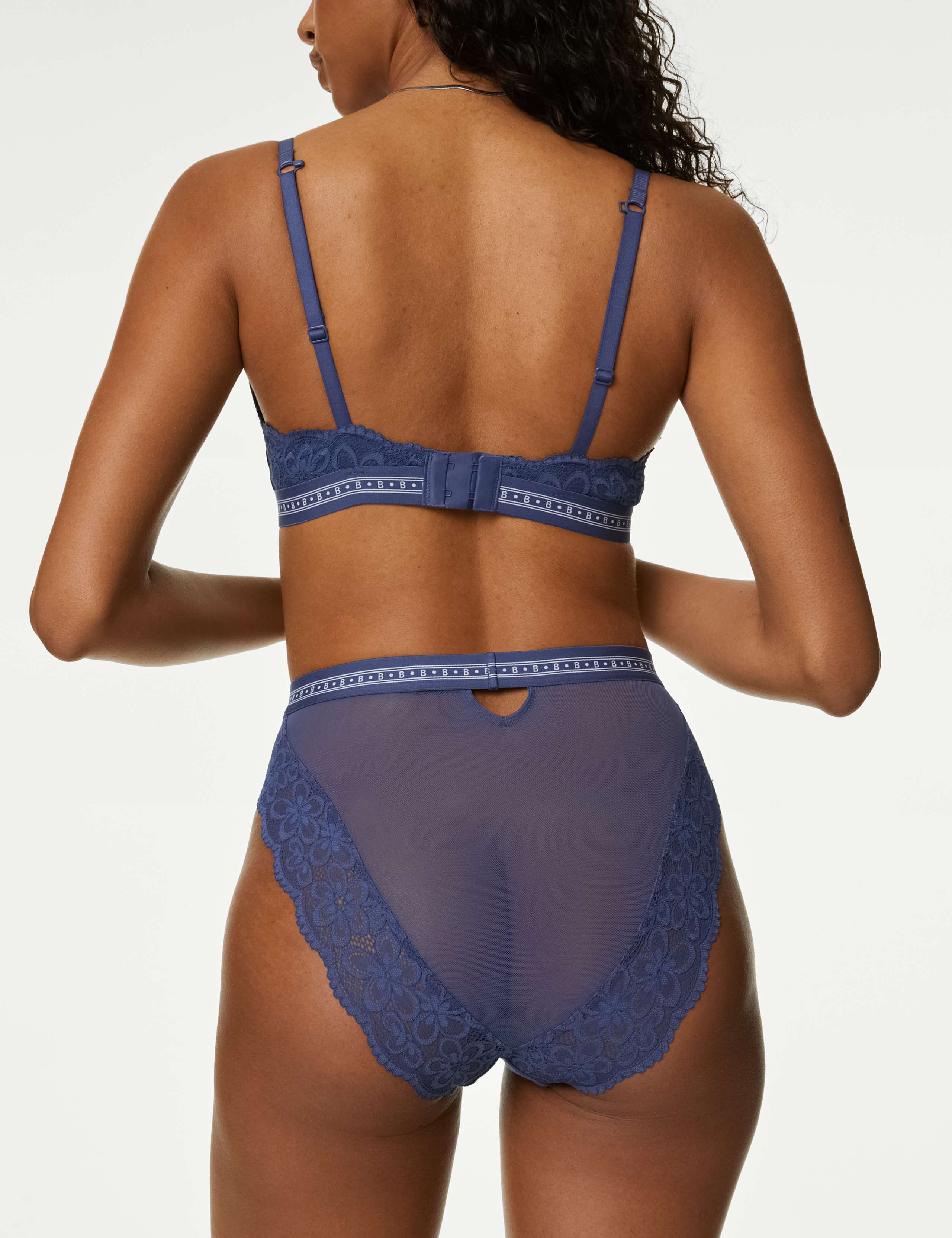 Ebba Ribbed High Waisted High Leg Knickers 3 of 5