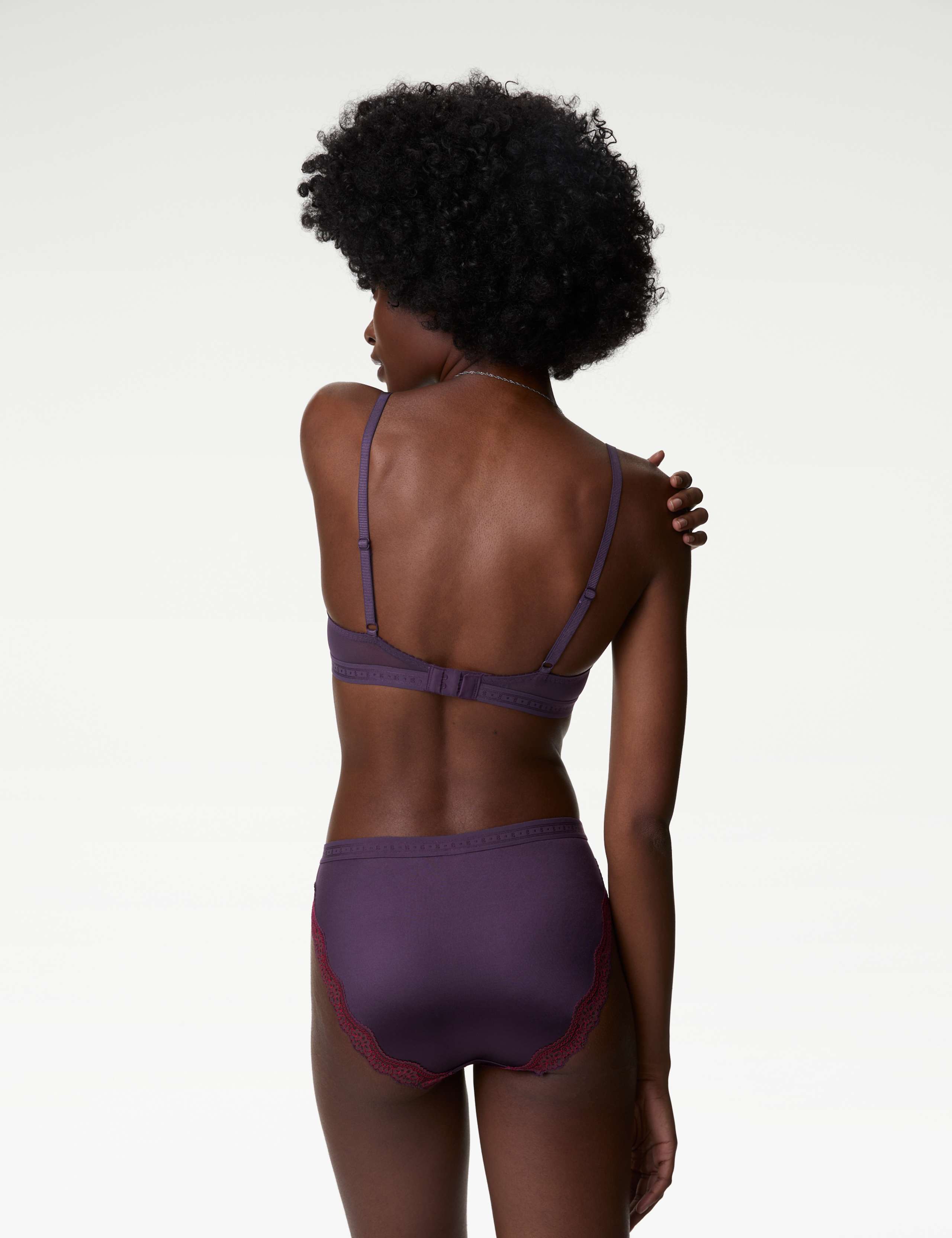 Ella Lace Trim Wired Demi Cup Bra A-E 4 of 7