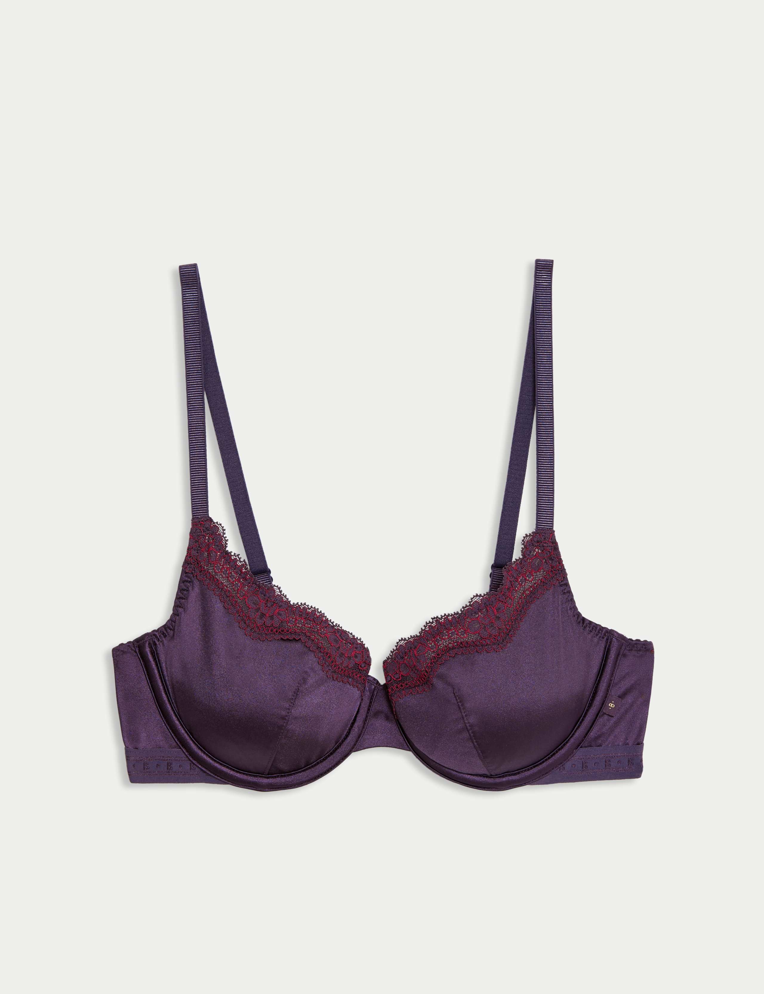 Ella Lace Trim Wired Demi Cup Bra A-E 2 of 7