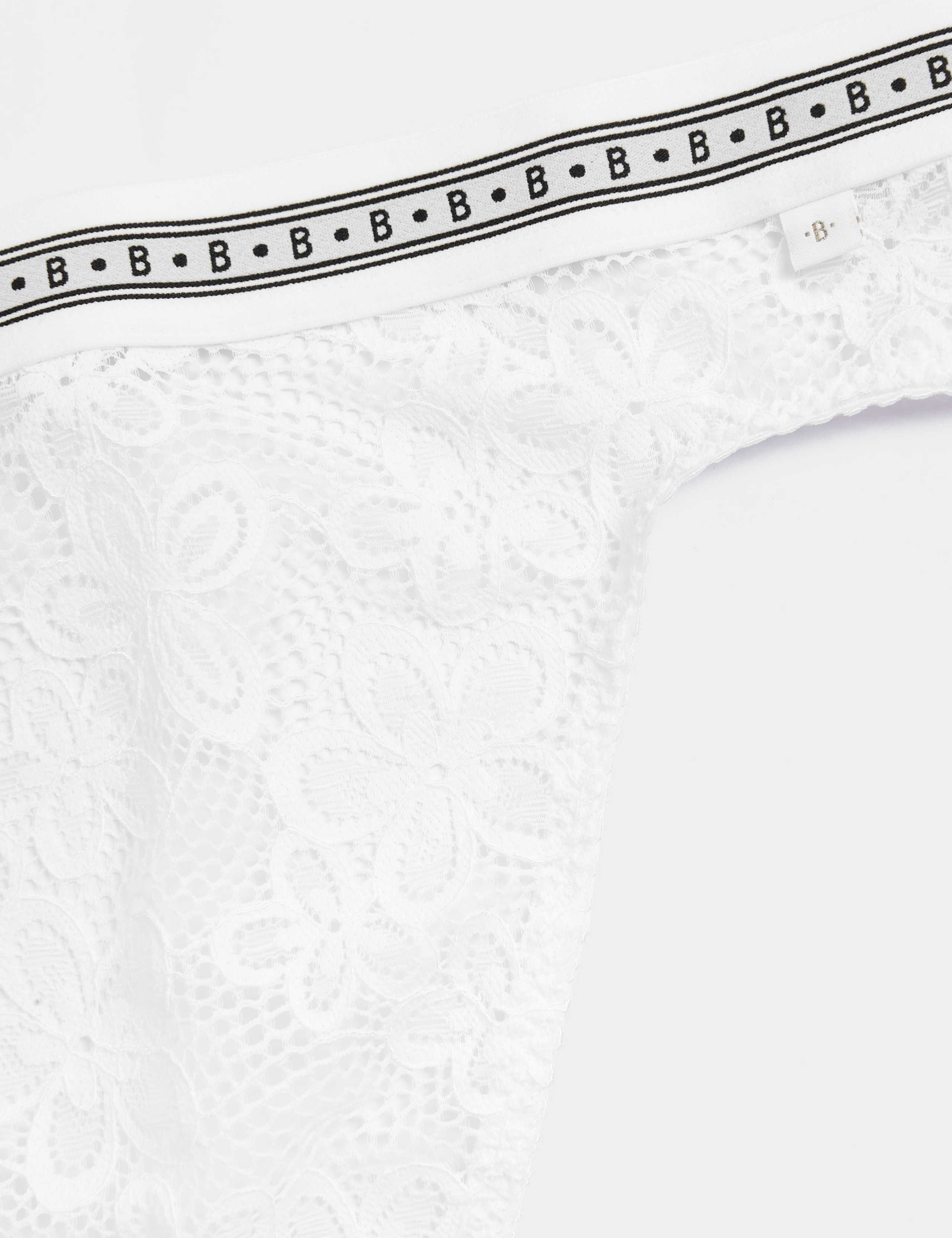 2pk Cleo Lace High Waisted High Leg Knickers 6 of 6