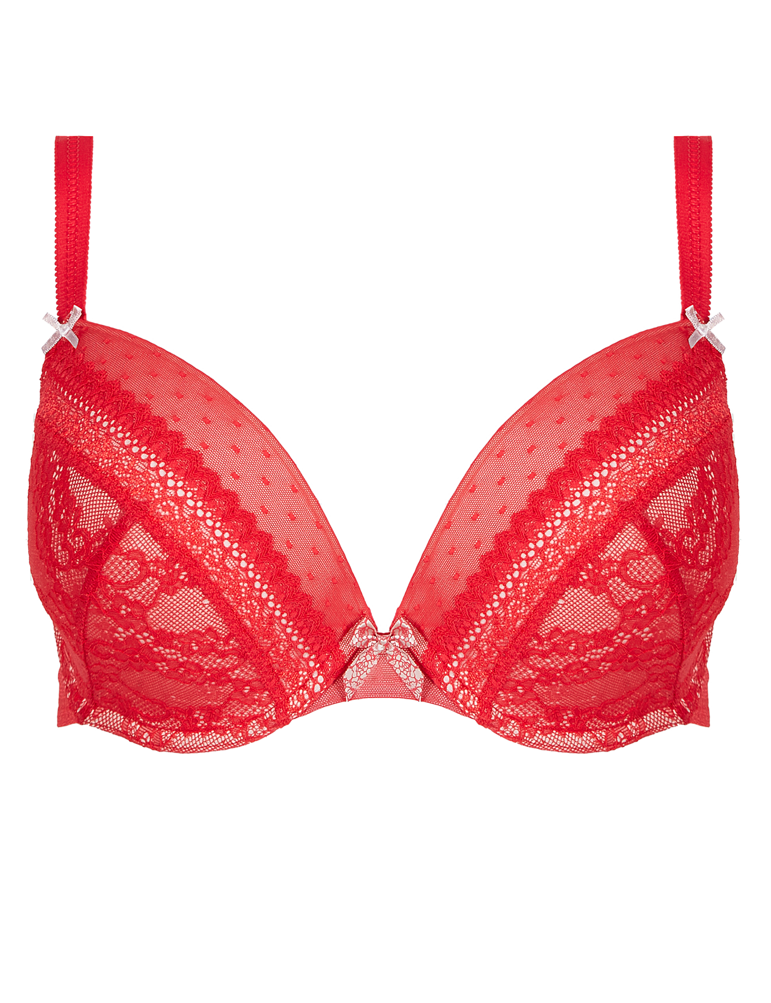 Lucy Lace Underwired Padded Plunge Bra DD-GG 2 of 4