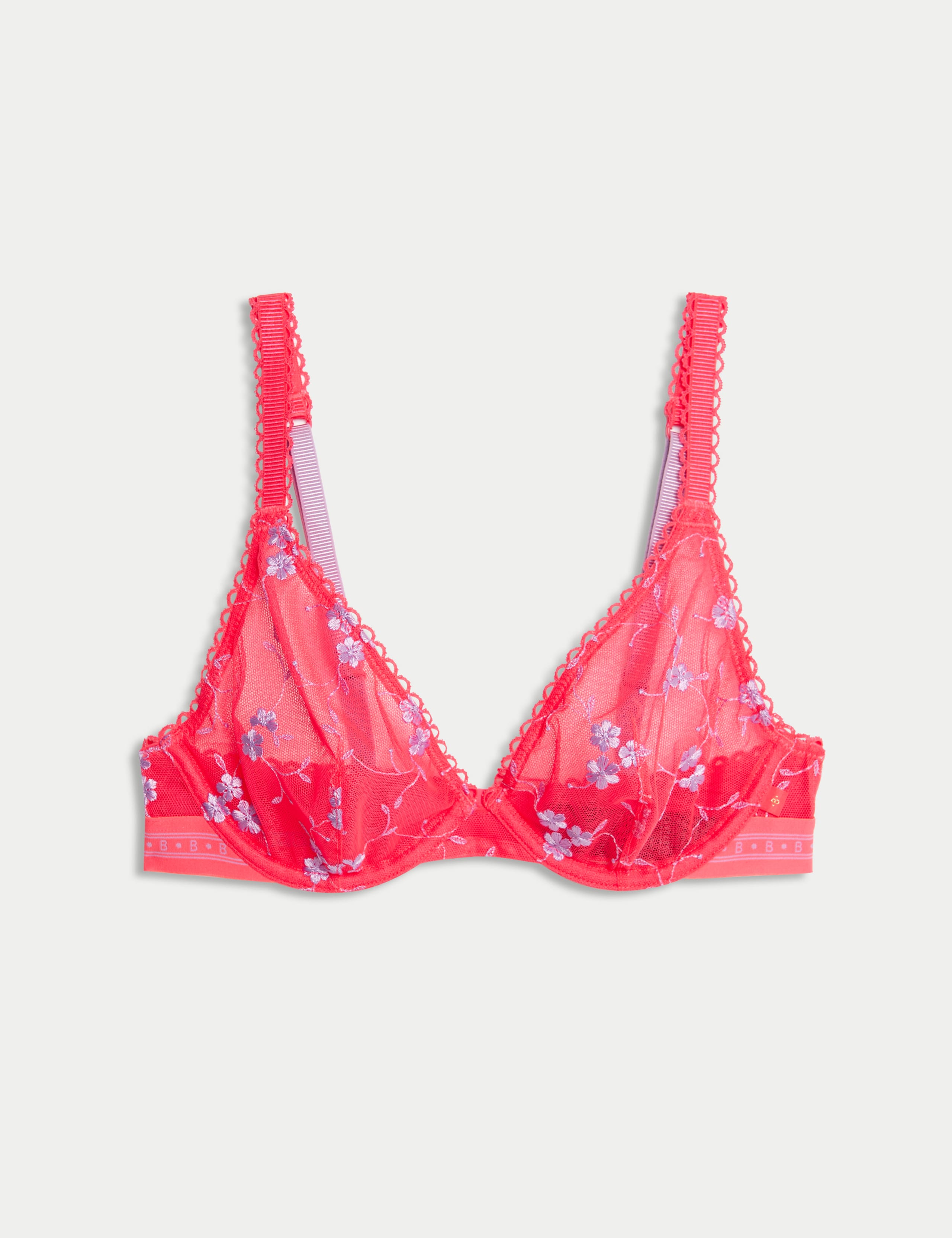 Karina Embroidery Wired Plunge Bra (A-E) 2 of 8
