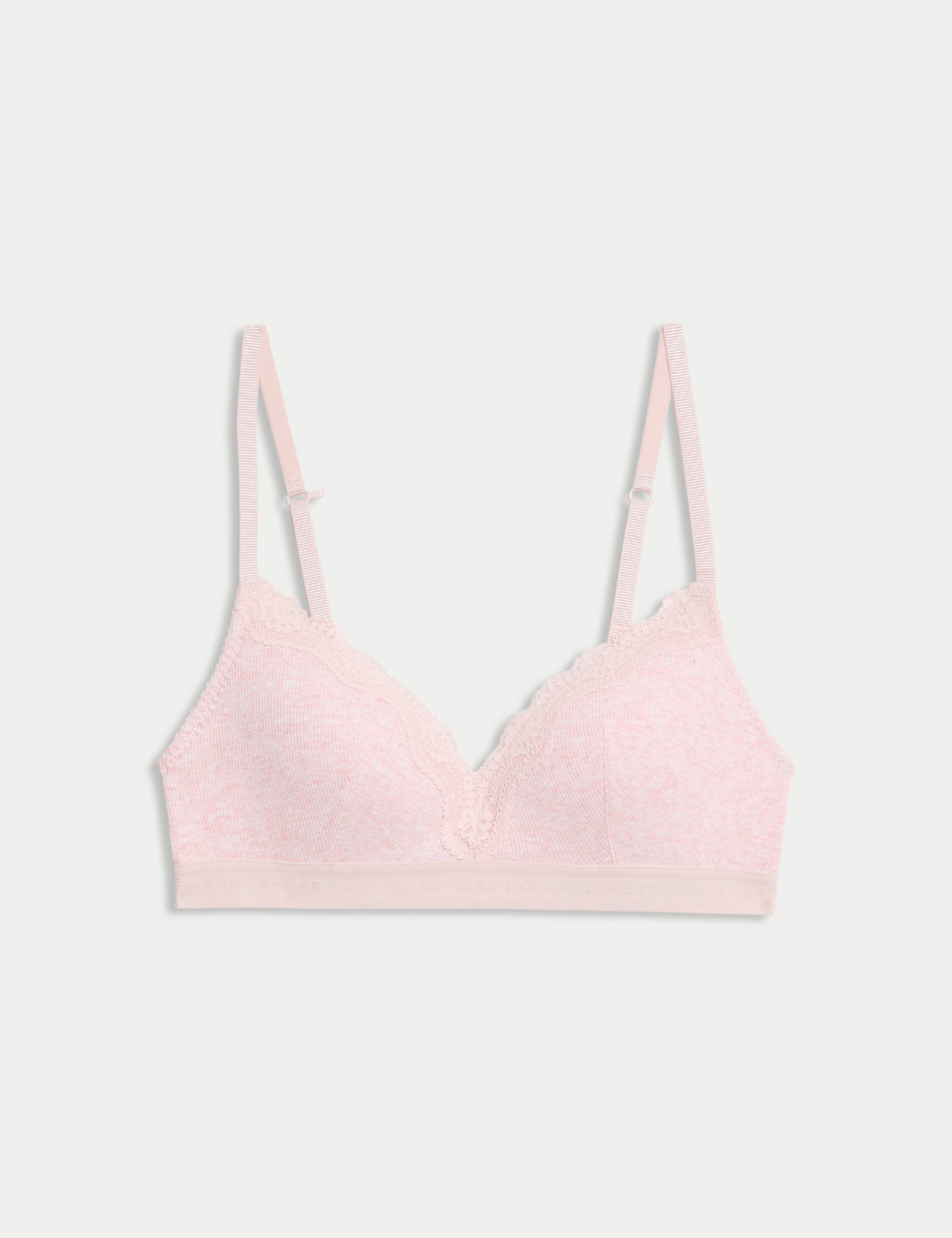 Lotta Ribbed Non-Wired Plunge Bra with Cotton (A-E) 2 of 8